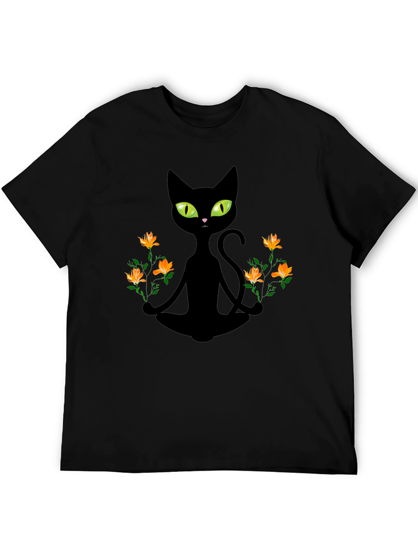 Meditating Cat Graphic Tee