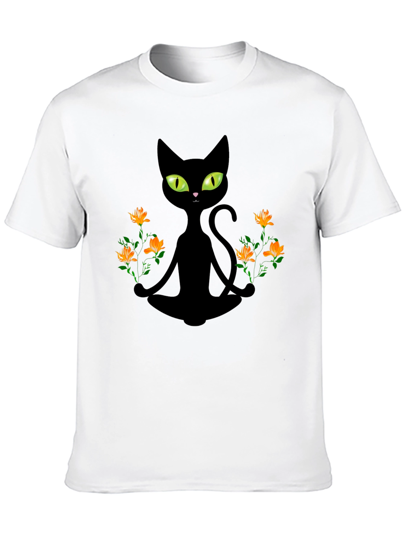 Meditating Cat Graphic Tee