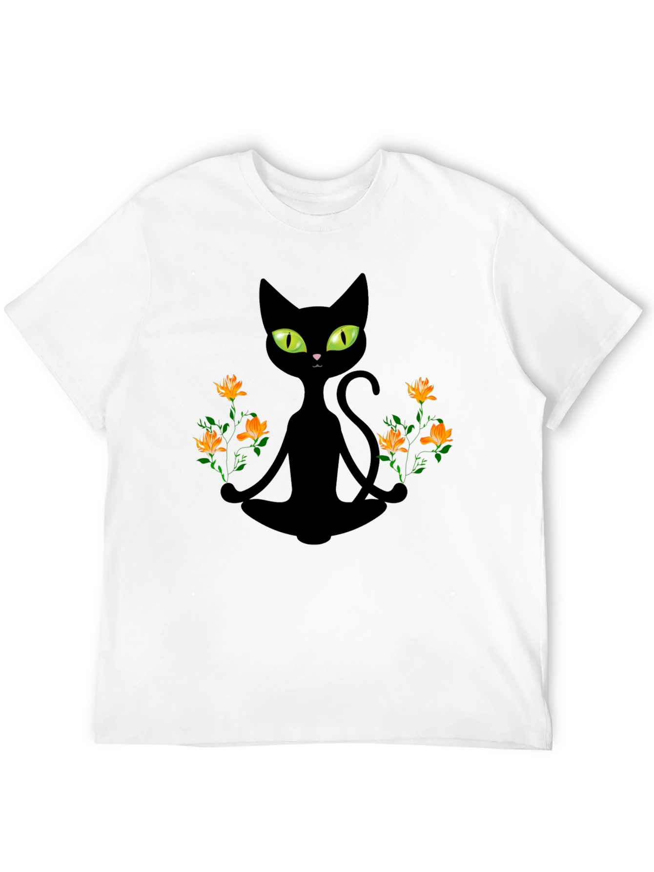 Meditating Cat Graphic Tee