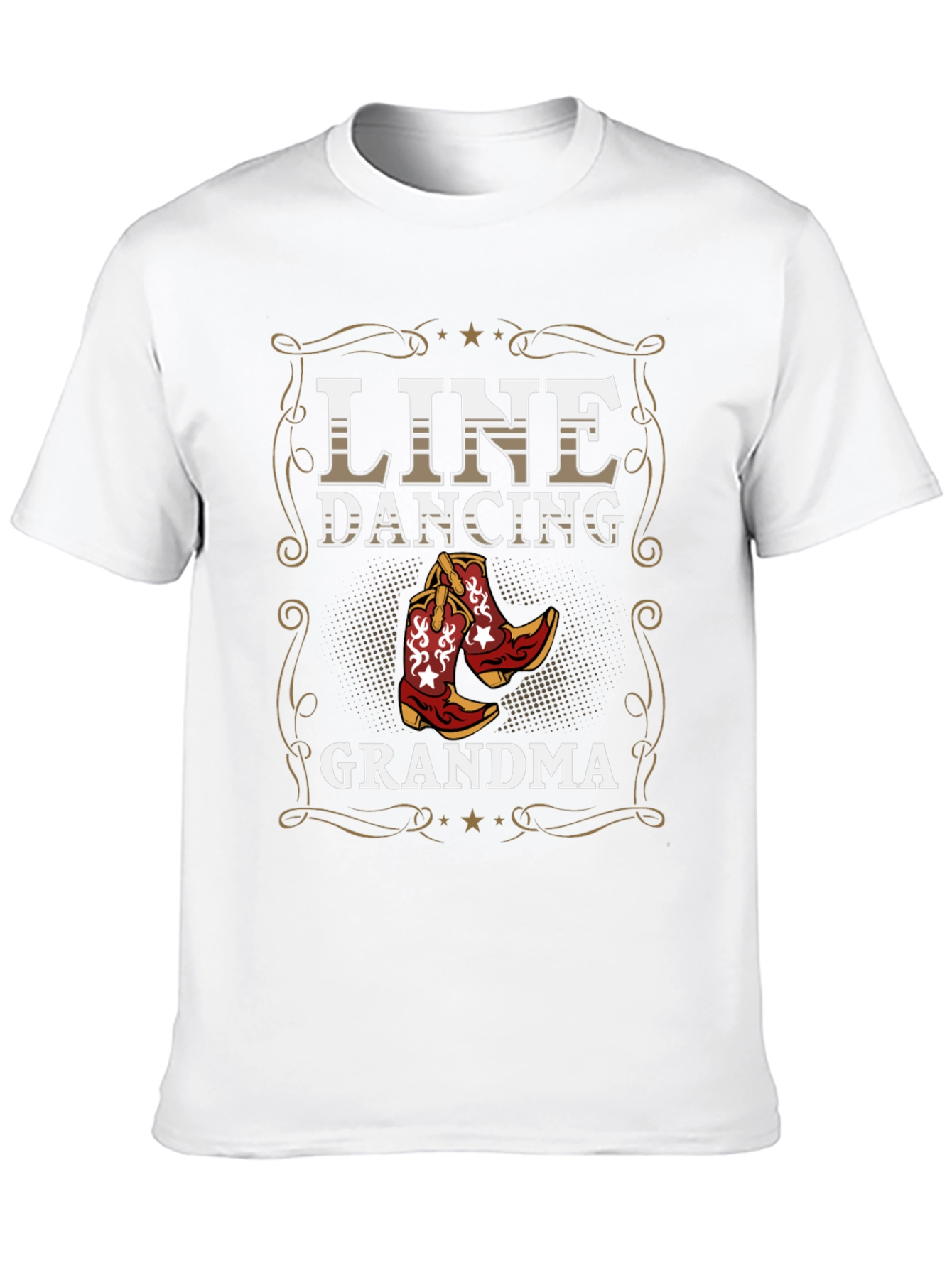 Line Dancing Grandma T-Shirt Western Boots Design