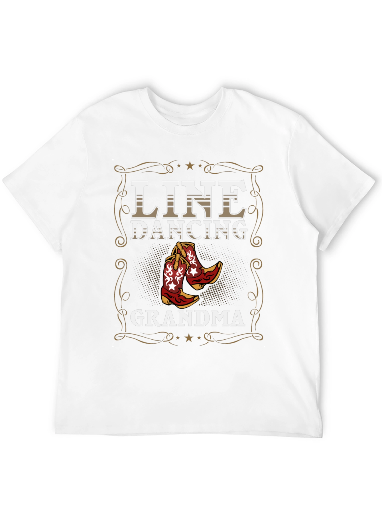 Line Dancing Grandma T-Shirt Western Boots Design