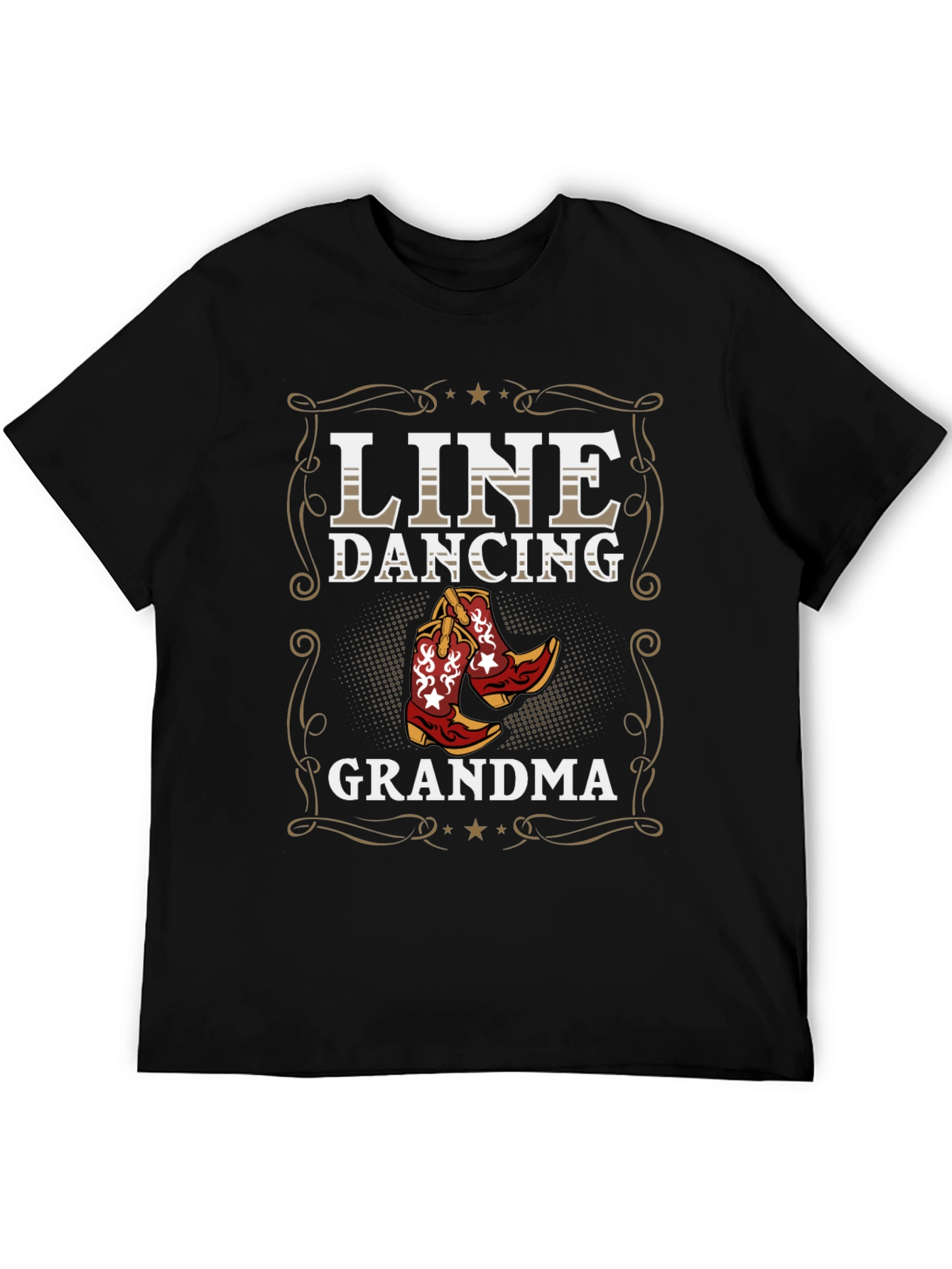 Line Dancing Grandma T-Shirt Western Boots Design