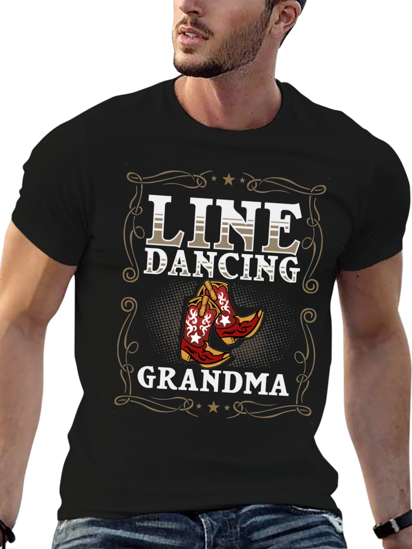 Line Dancing Grandma T-Shirt Western Boots Design