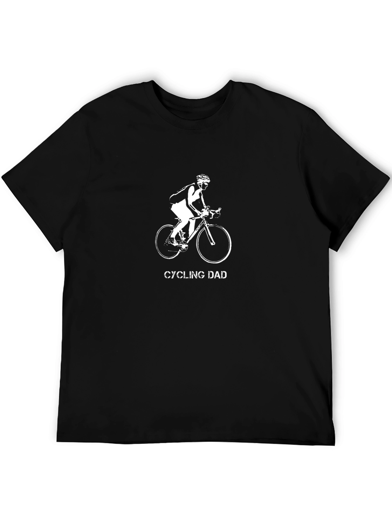 Cycling Dad Graphic Tee - Black Cotton Blend