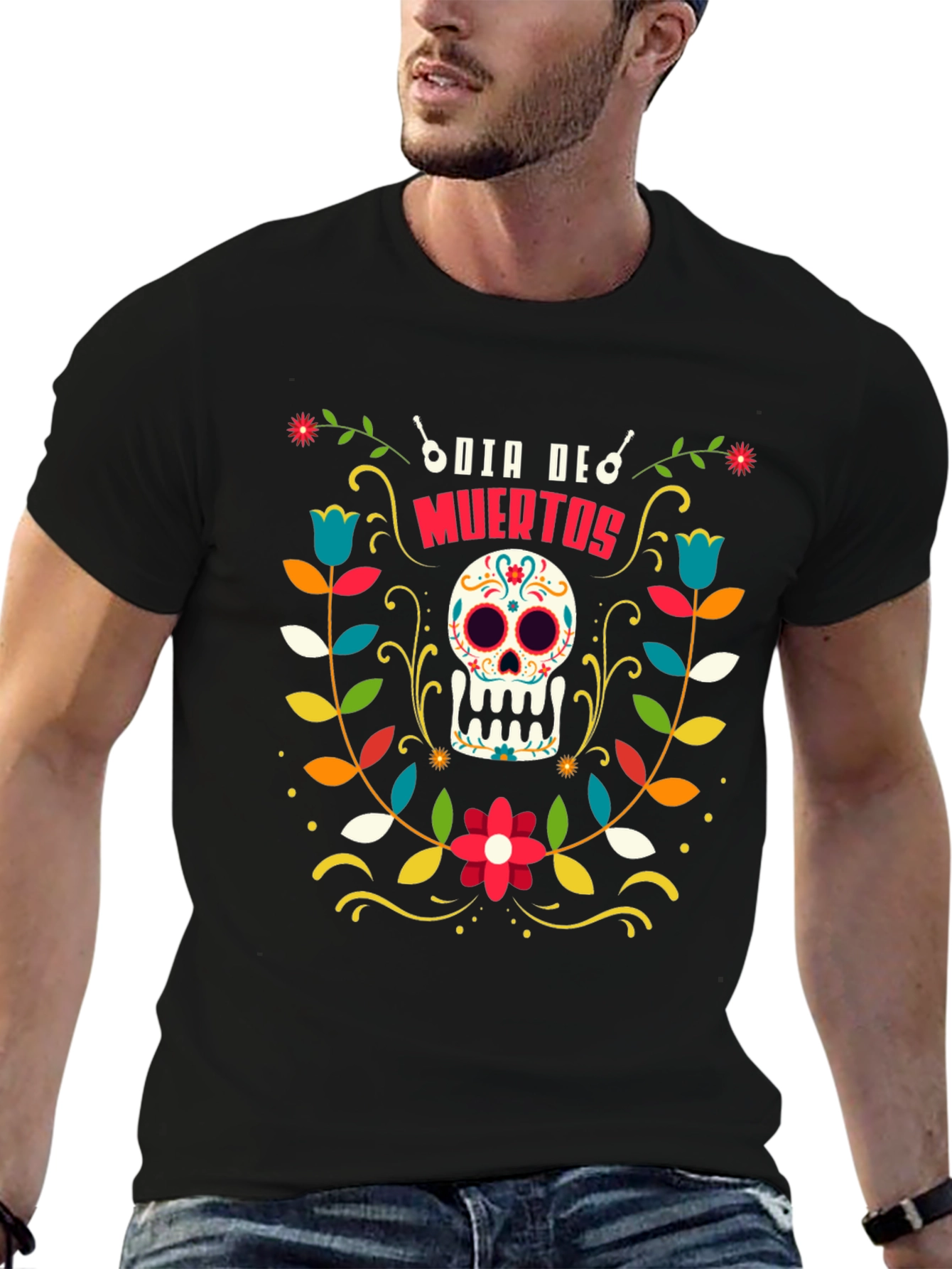 Day of the Dead Sugar Skull Graphic T-Shirt