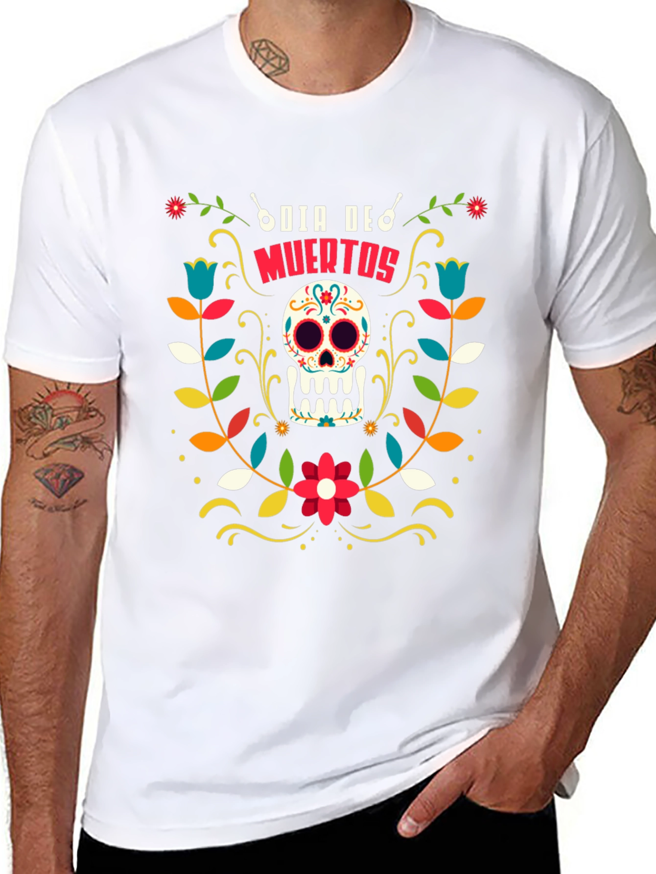 Day of the Dead Sugar Skull Graphic T-Shirt