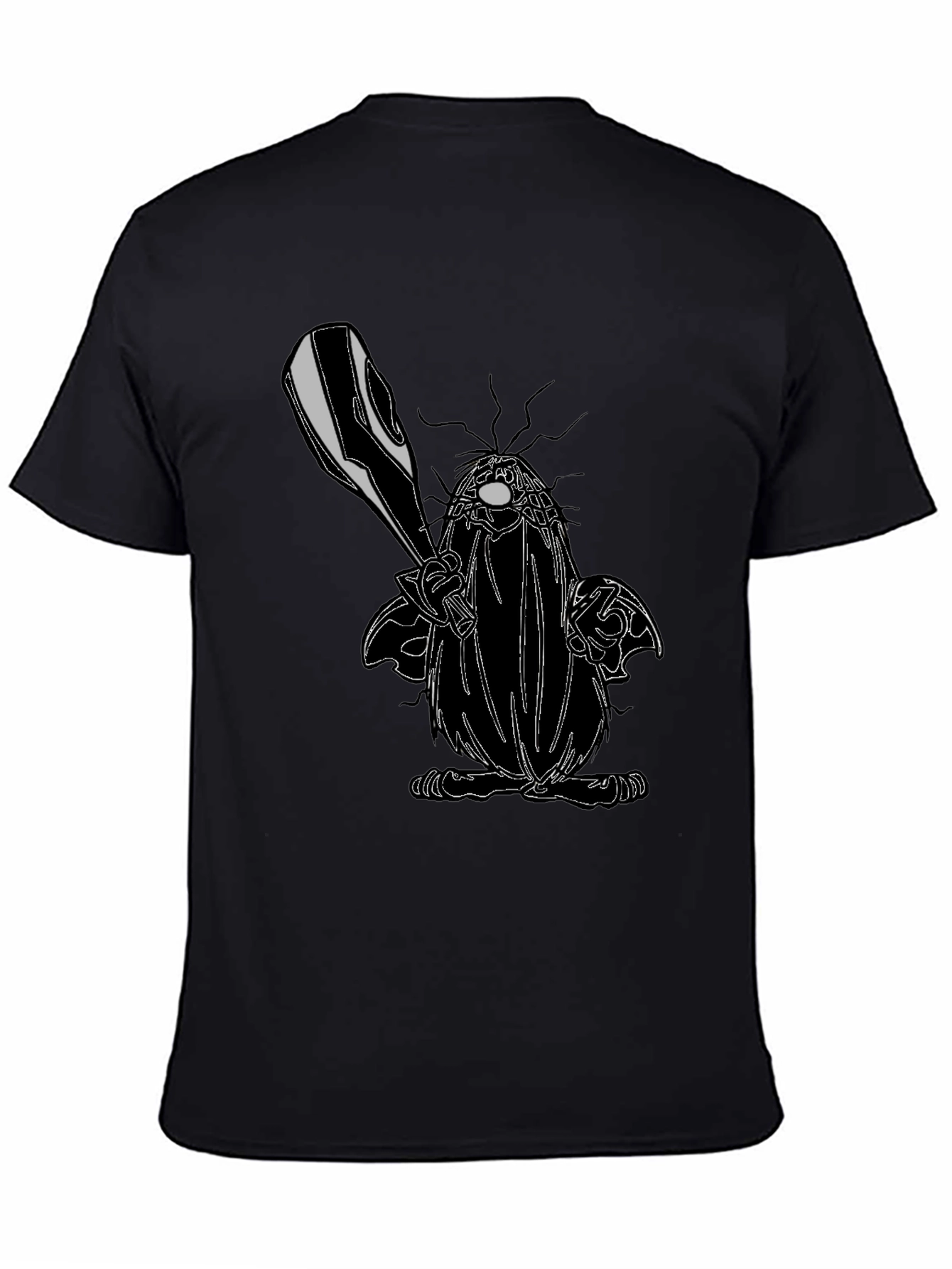 Cartoon Character Graphic Black T-Shirt