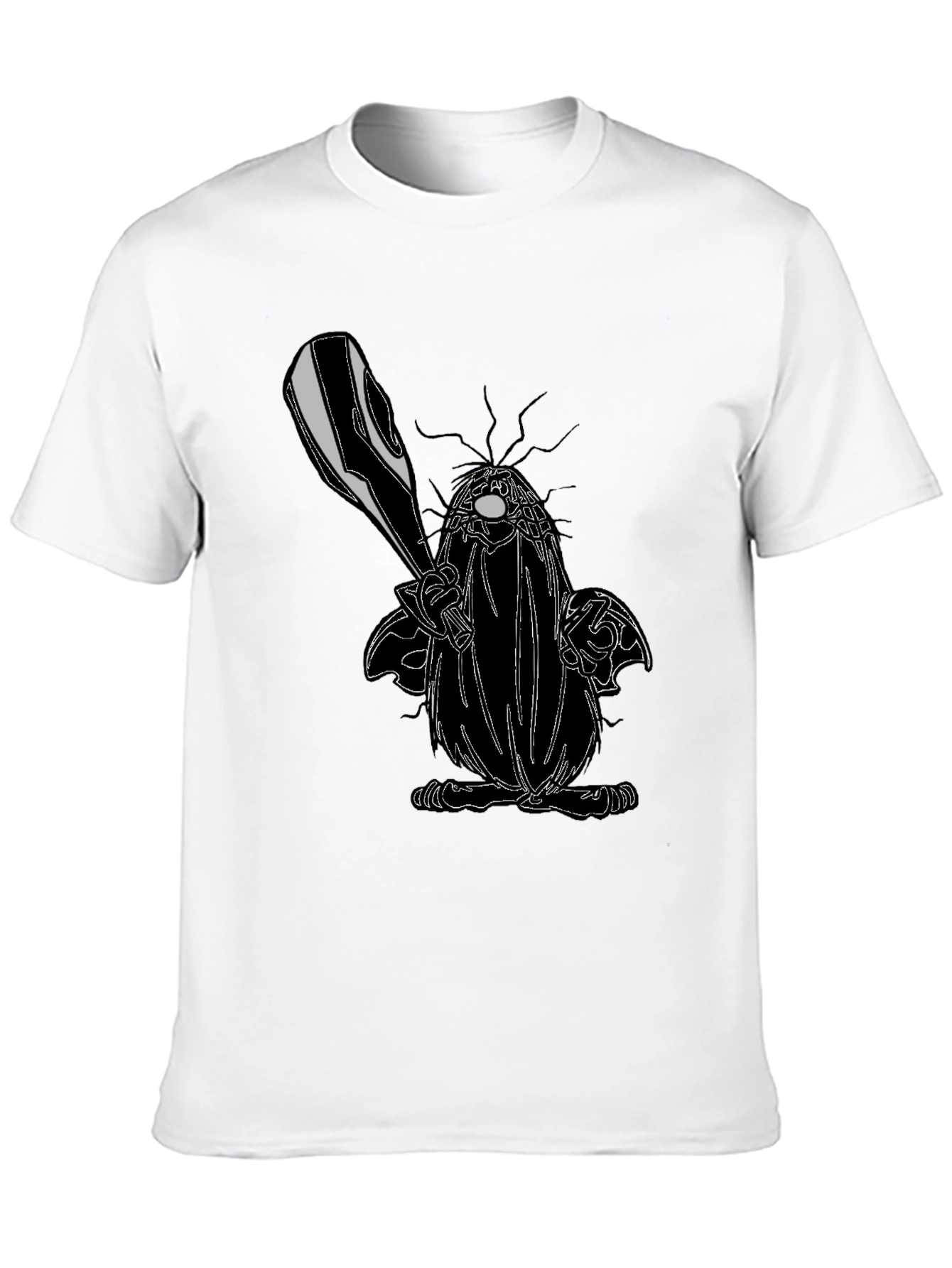 Cartoon Character Graphic Black T-Shirt