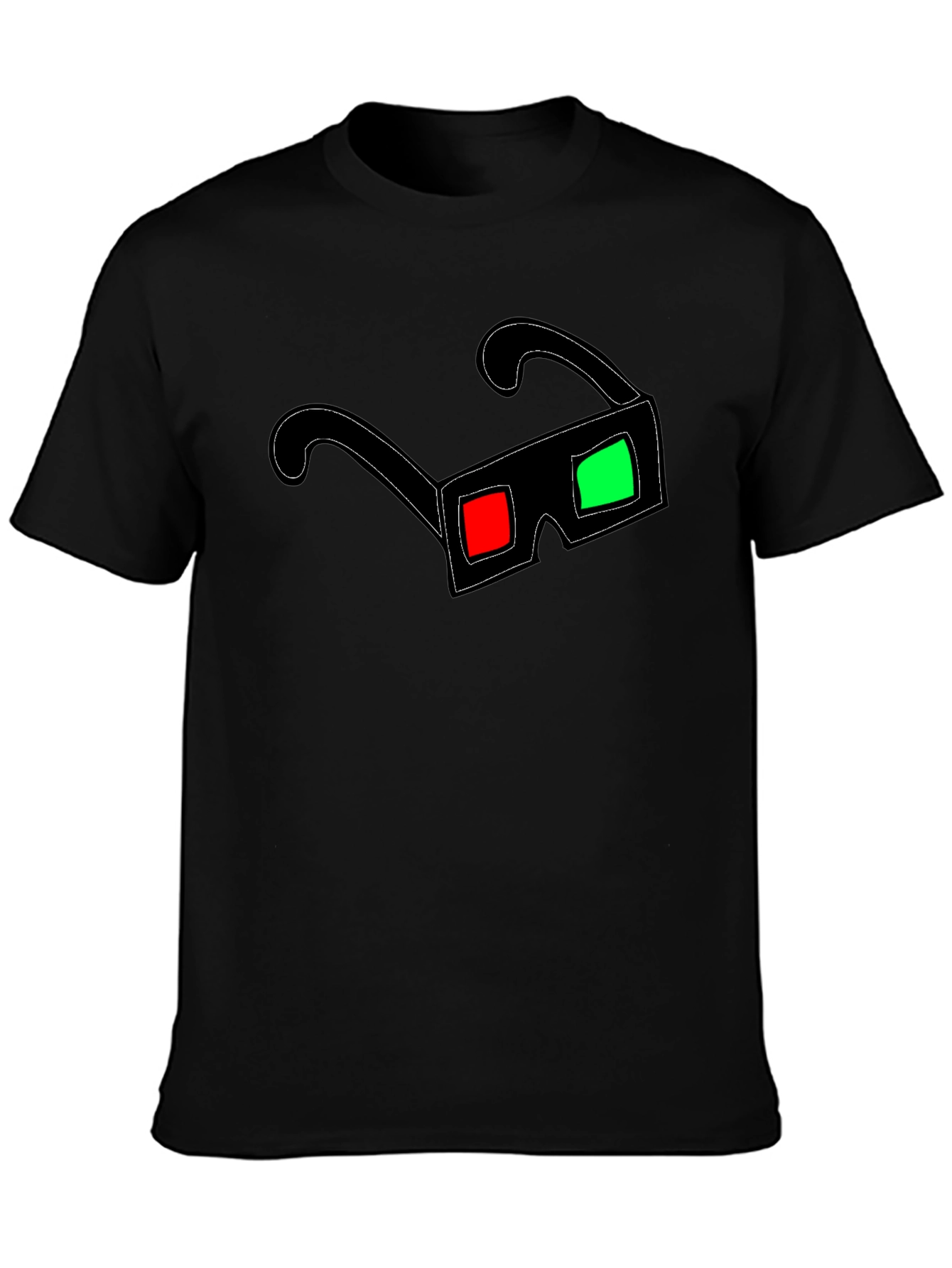 3D Glasses Graphic T-Shirt - Anaglyph Style Tee