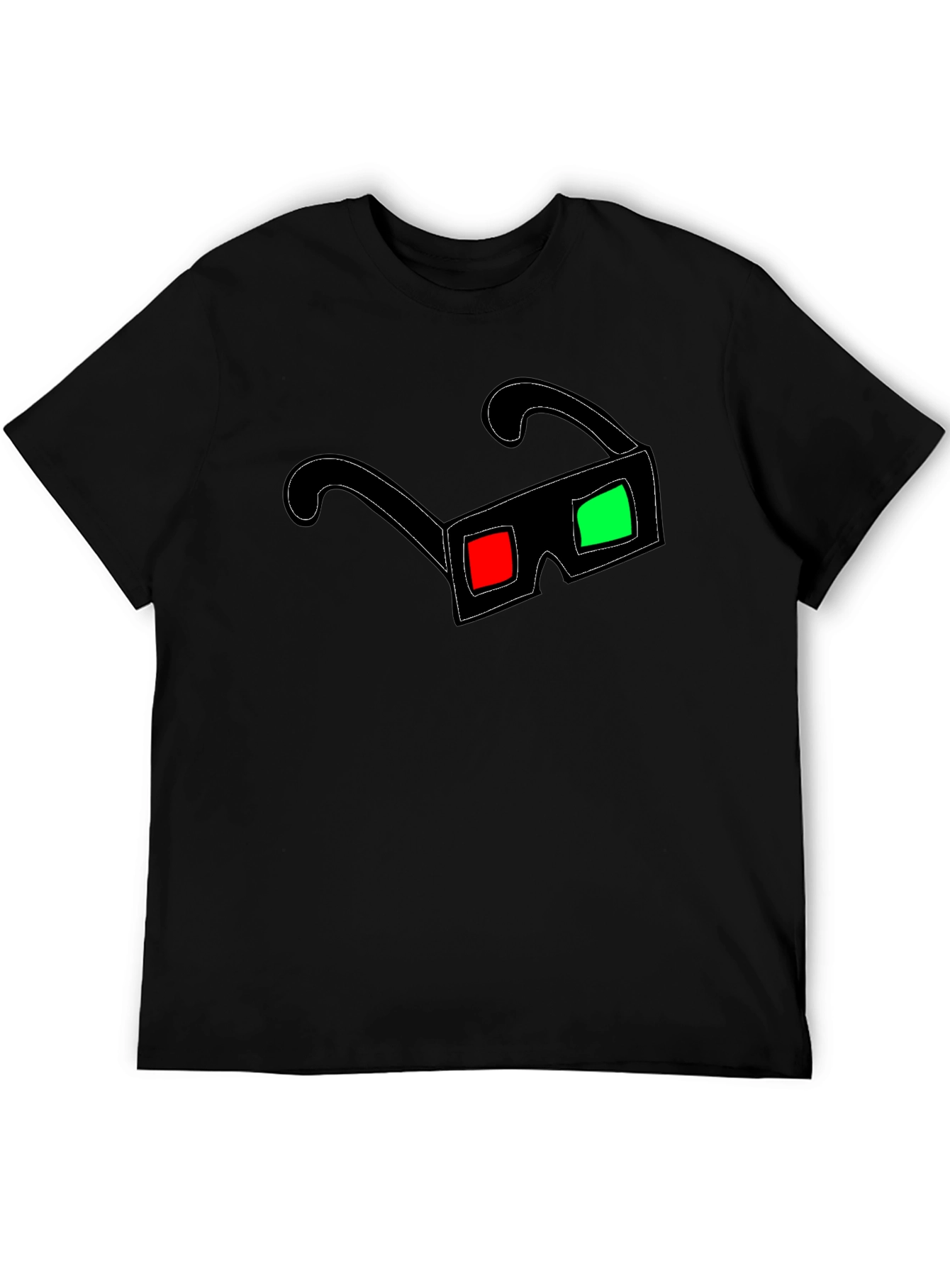 3D Glasses Graphic T-Shirt - Anaglyph Style Tee