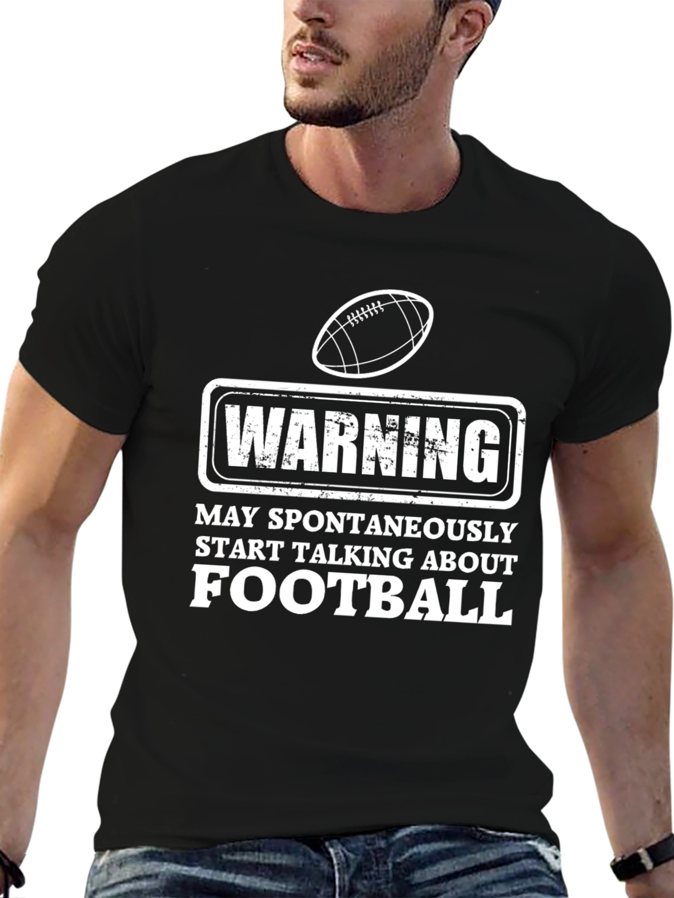 Warning Football T-Shirt - Spontaneous Talks