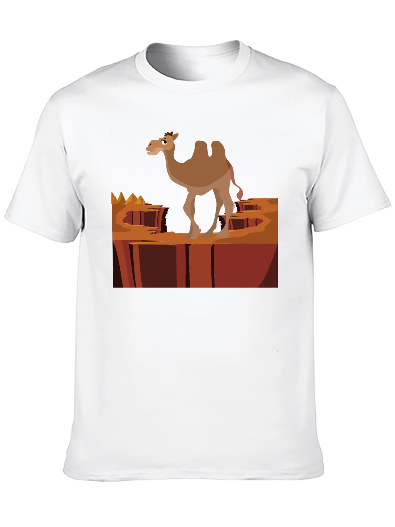 Desert Camel Graphic T-Shirt - Black Cotton Tee