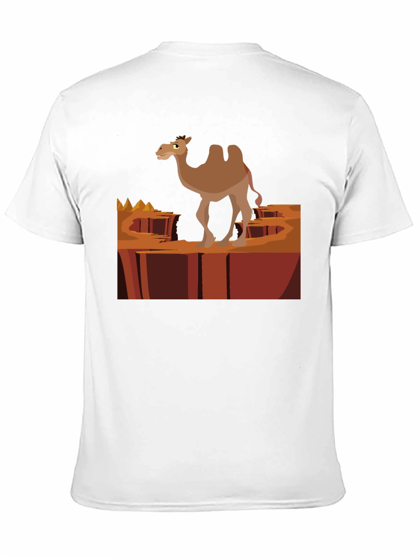 Desert Camel Graphic T-Shirt - Black Cotton Tee