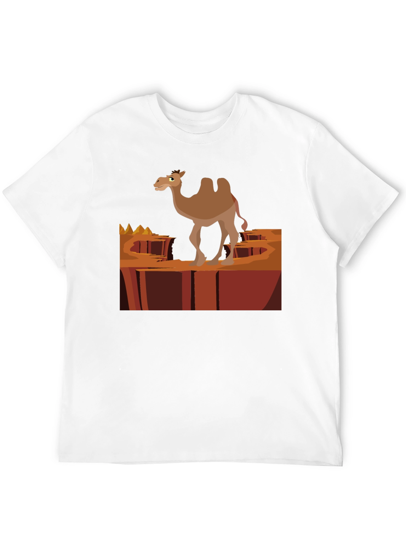 Desert Camel Graphic T-Shirt - Black Cotton Tee