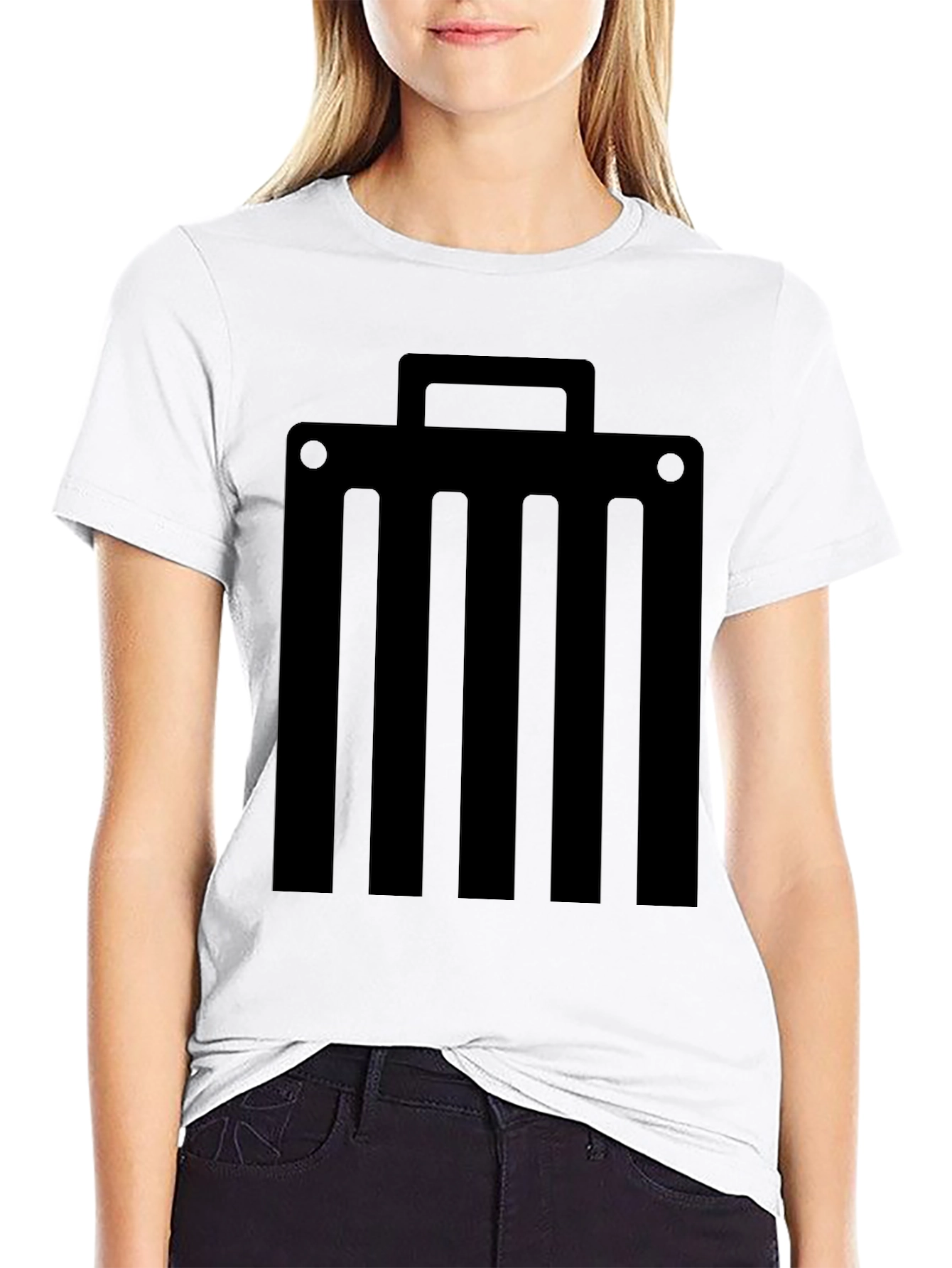 Abstract Briefcase Graphic T-Shirt