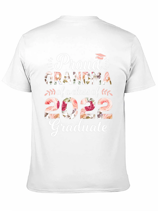 Proud Grandma Class of 2022 Graduate Floral T-Shirt