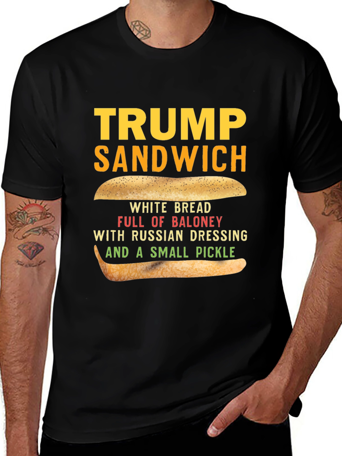 Trump Sandwich Graphic Tee - Political Humor T-Shirt