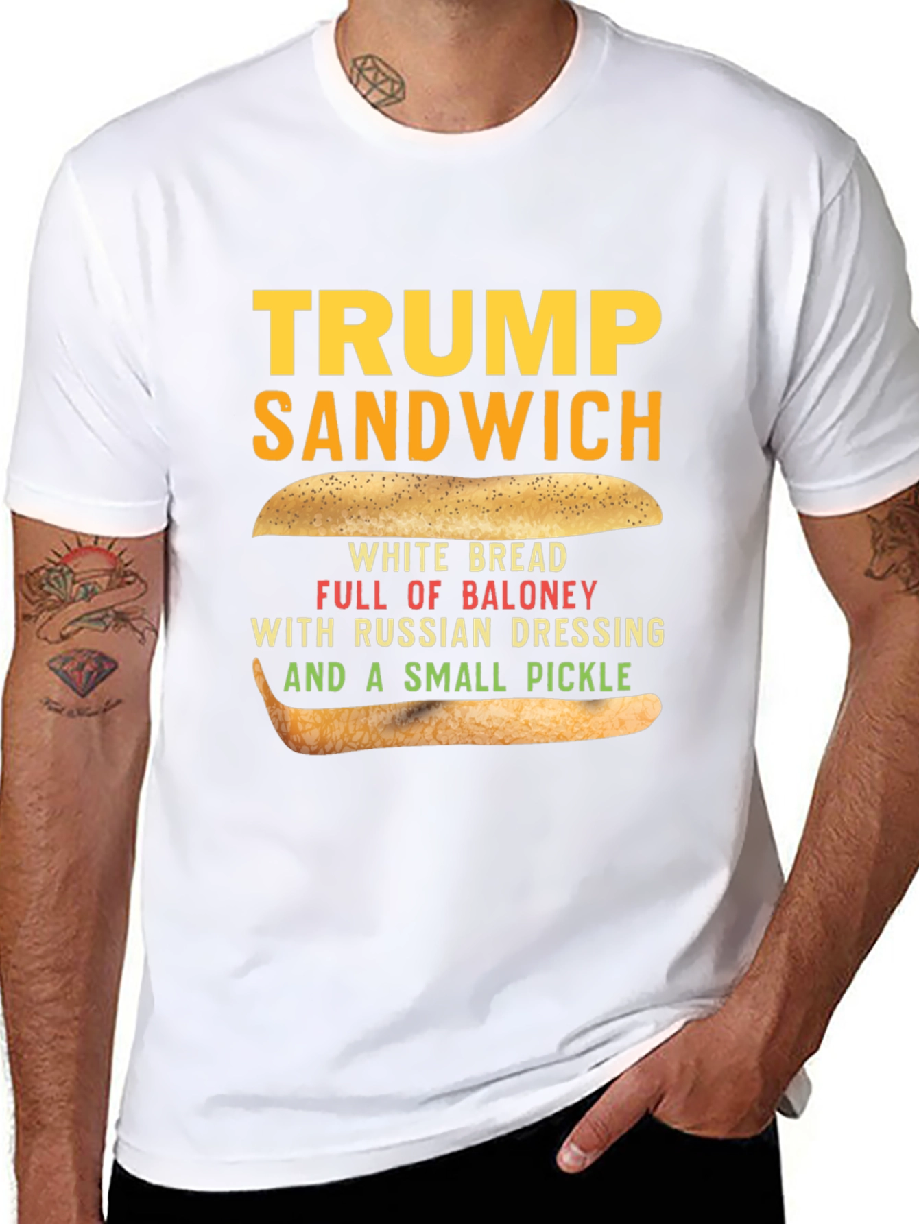 Trump Sandwich Graphic Tee - Political Humor T-Shirt
