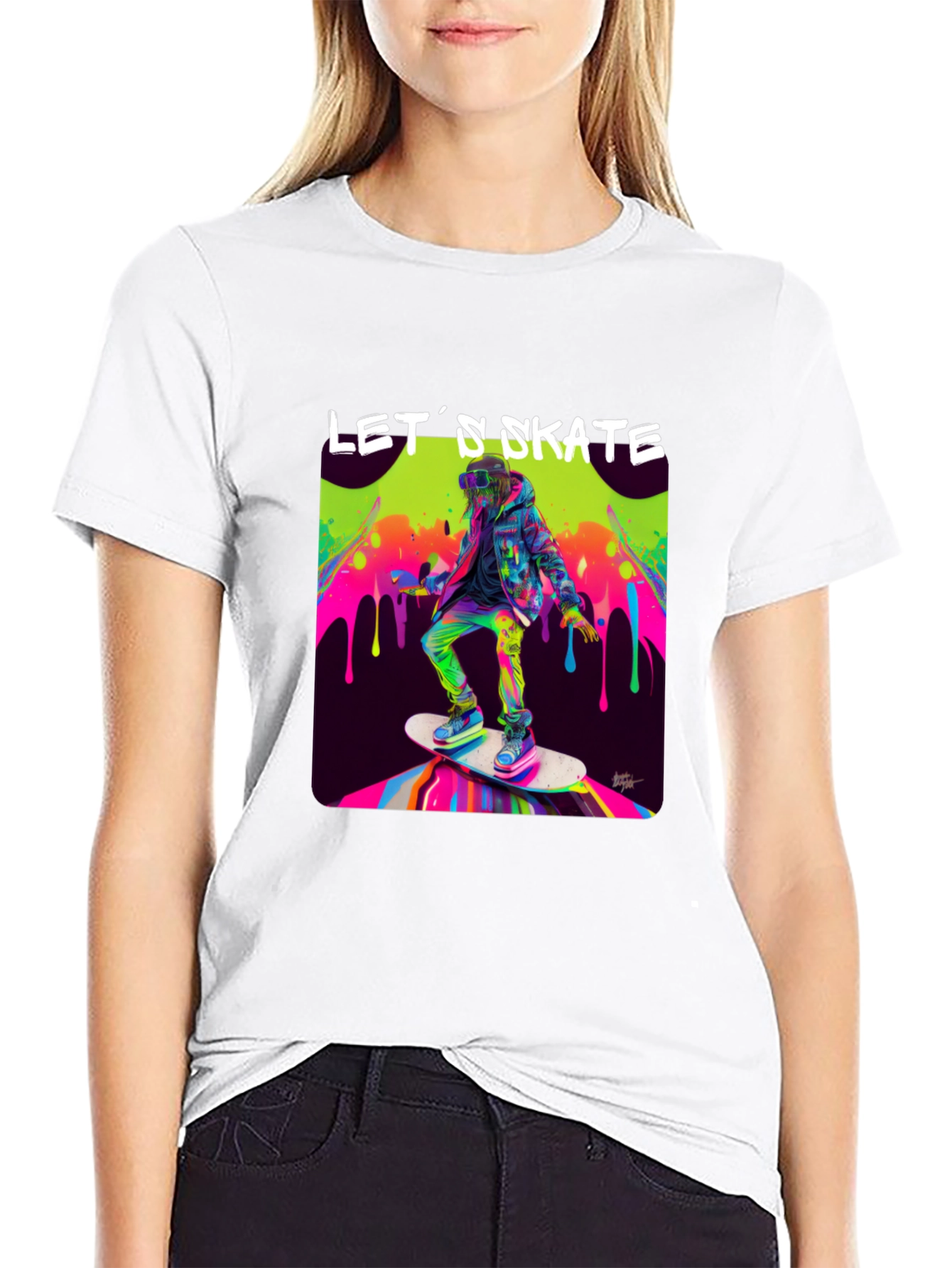 Skateboarding Graphic Tee - Lets Skate!