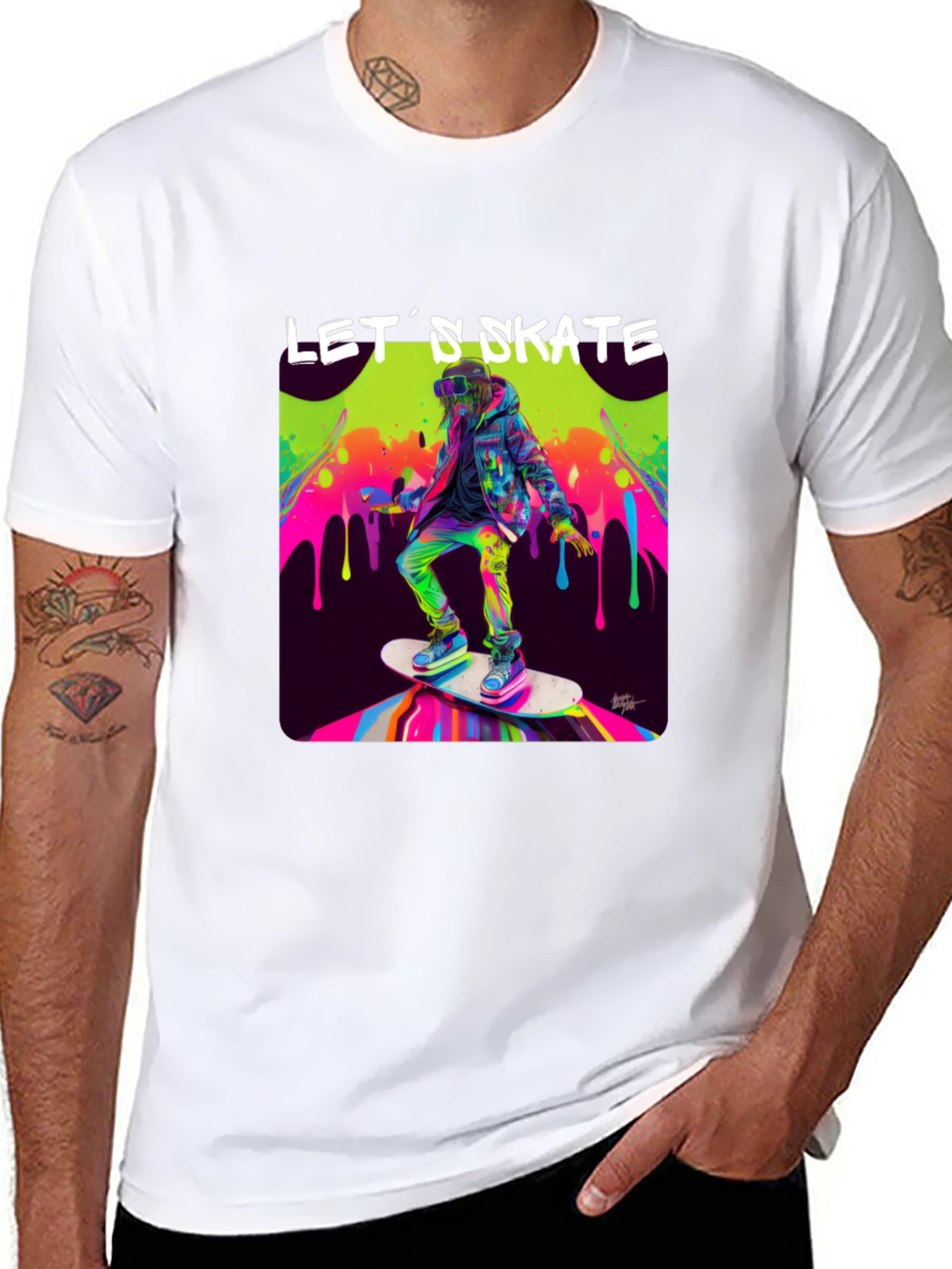 Skateboarding Graphic Tee - Lets Skate!