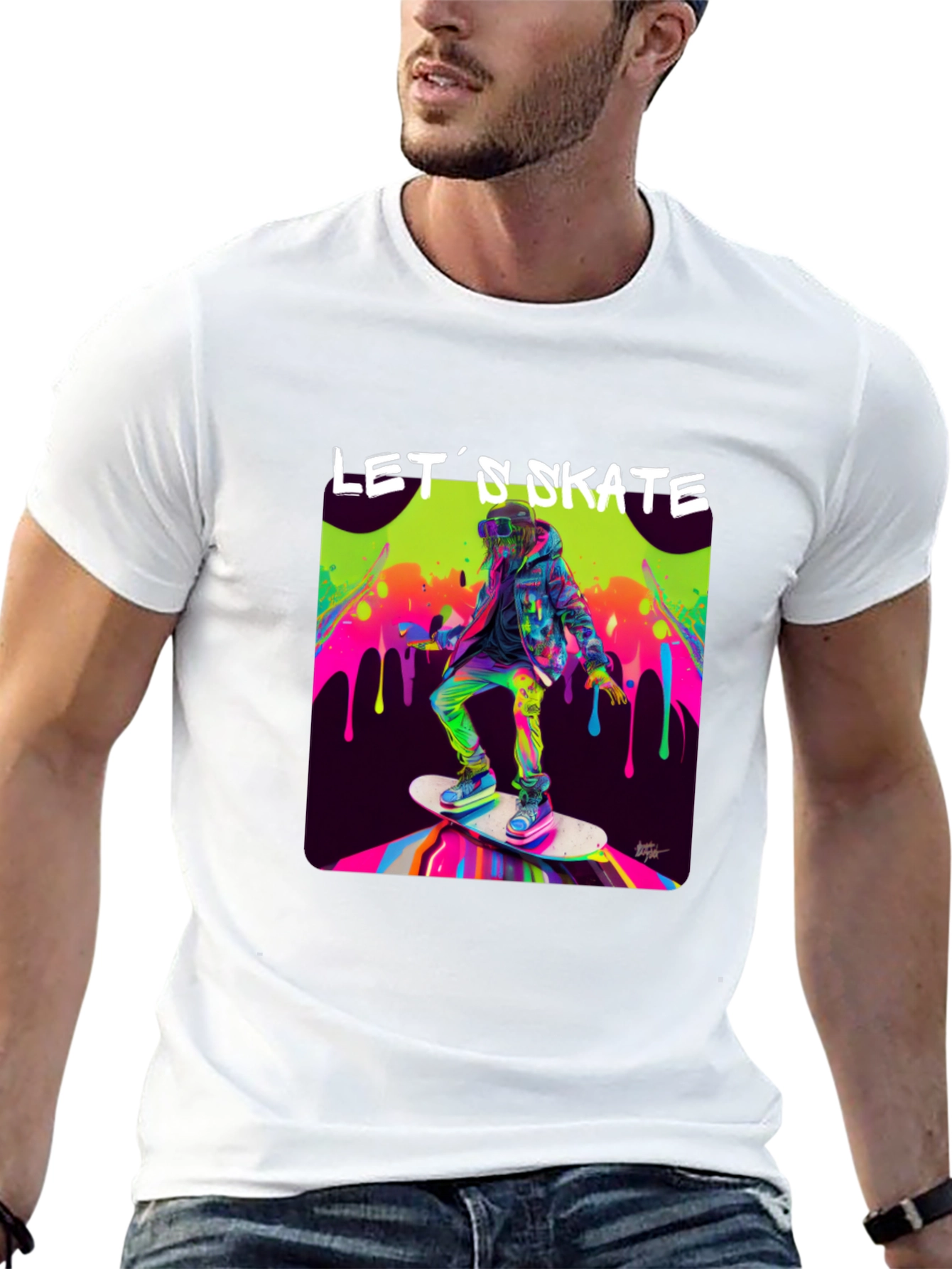 Skateboarding Graphic Tee - Lets Skate!