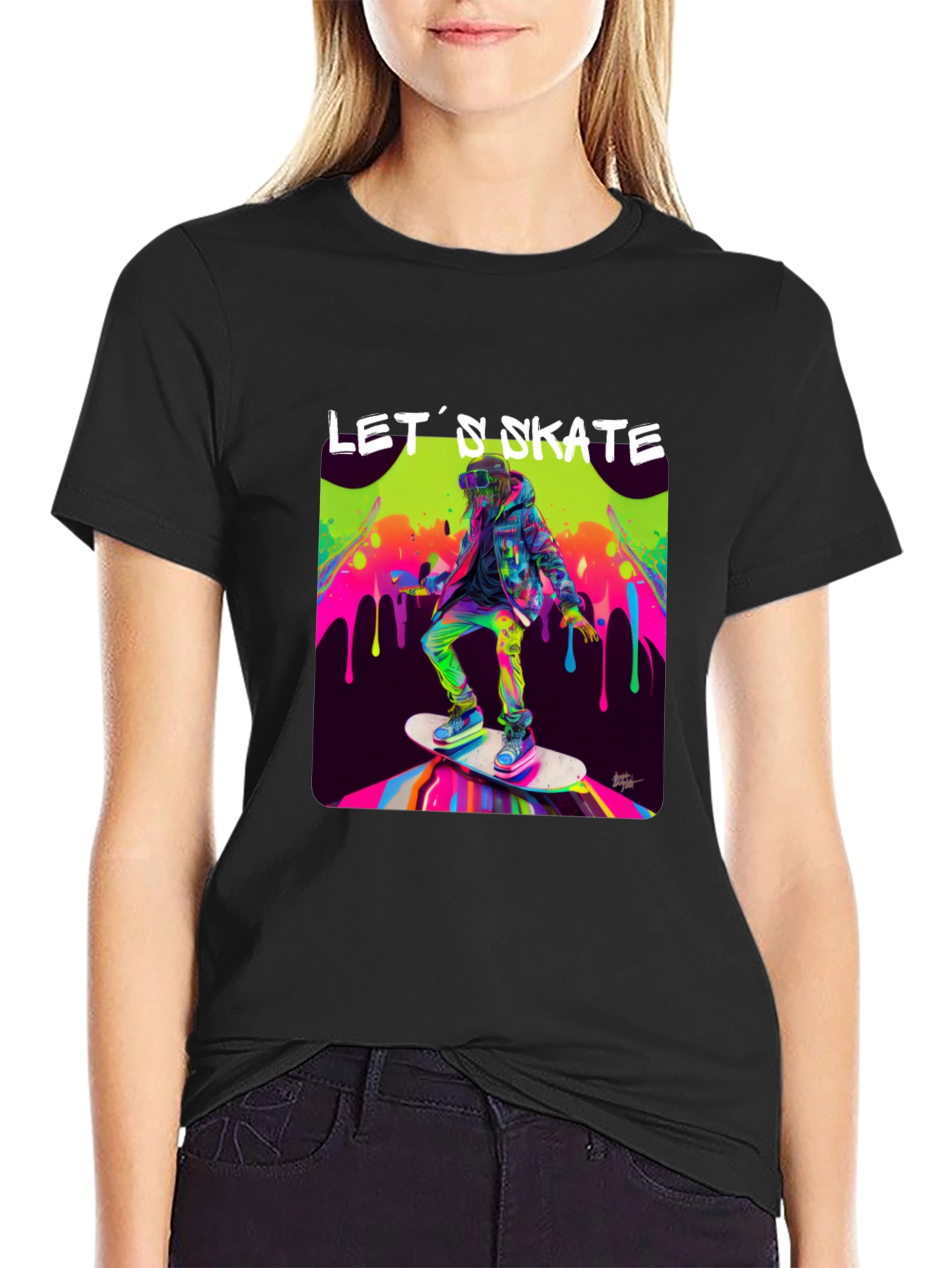 Skateboarding Graphic Tee - Lets Skate!