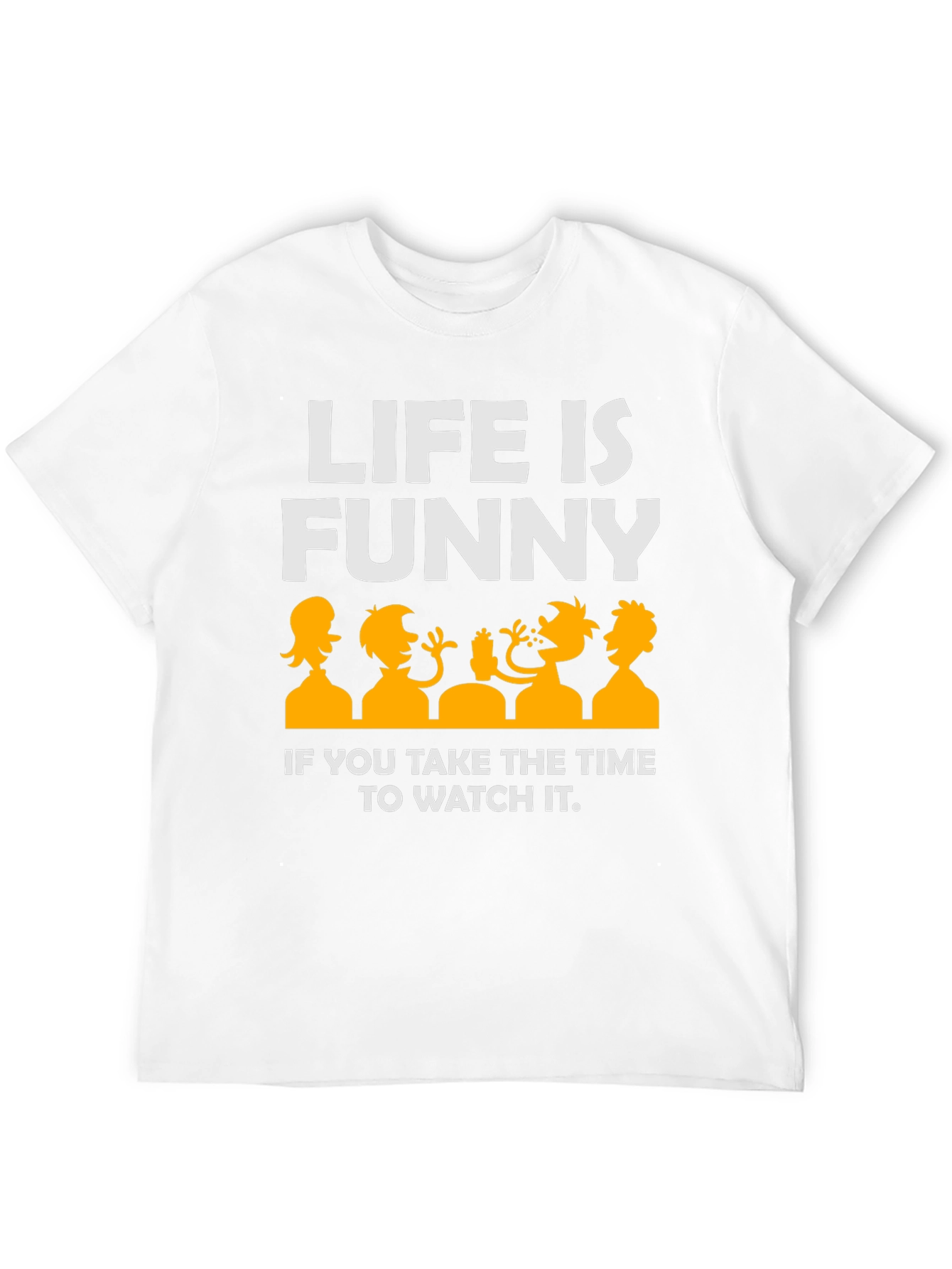 Life Is Funny Graphic T-Shirt - Black Crew Neck