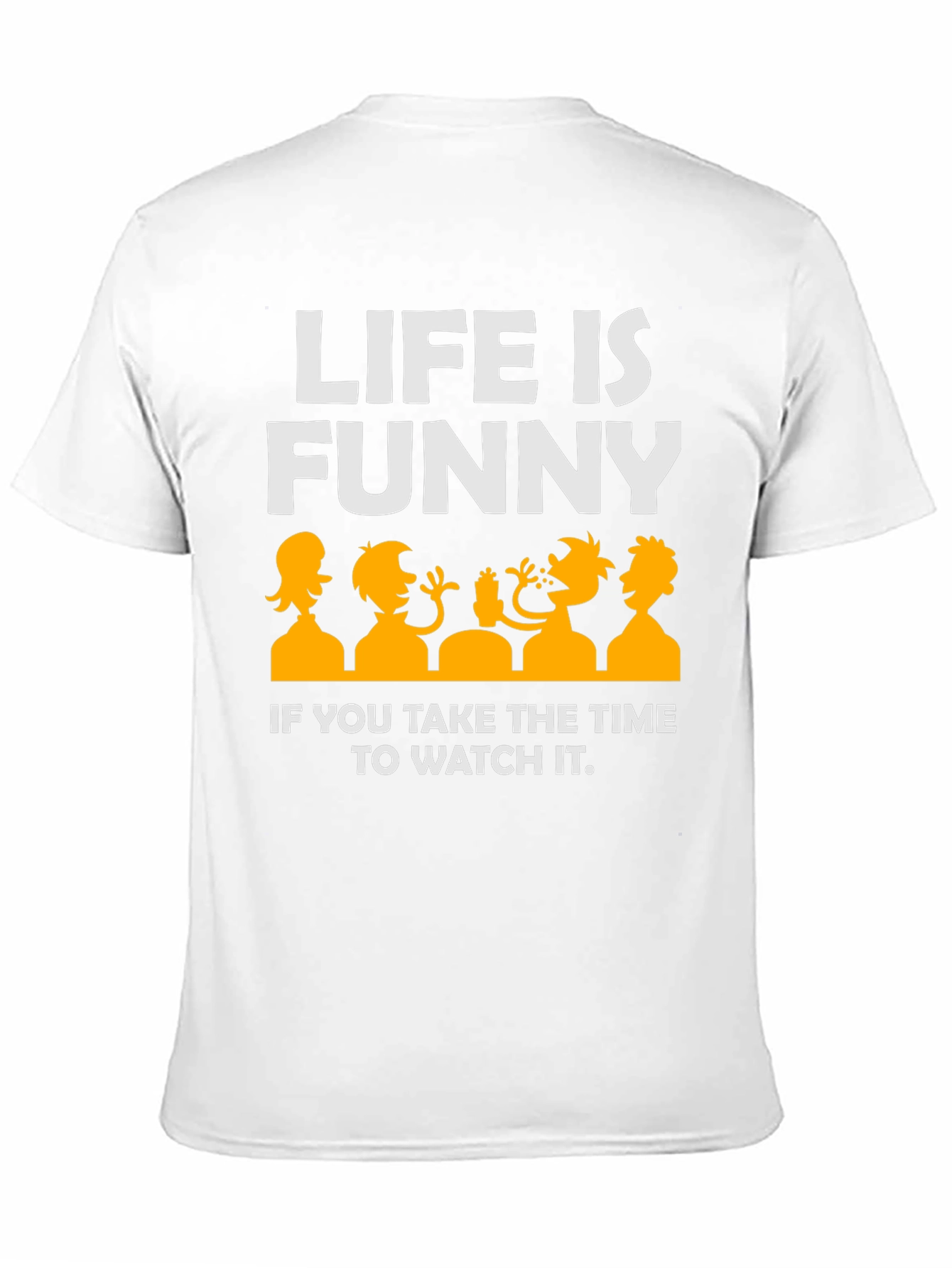 Life Is Funny Graphic T-Shirt - Black Crew Neck