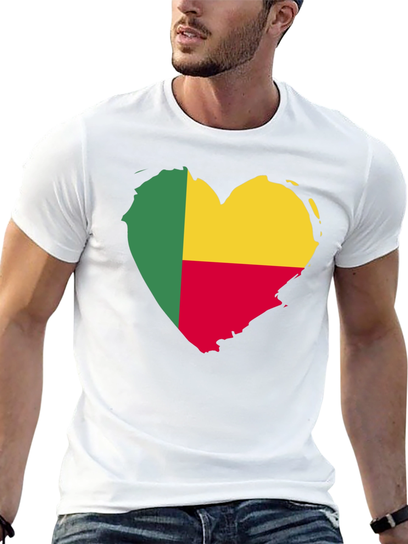 Benin Flag Heart T-Shirt