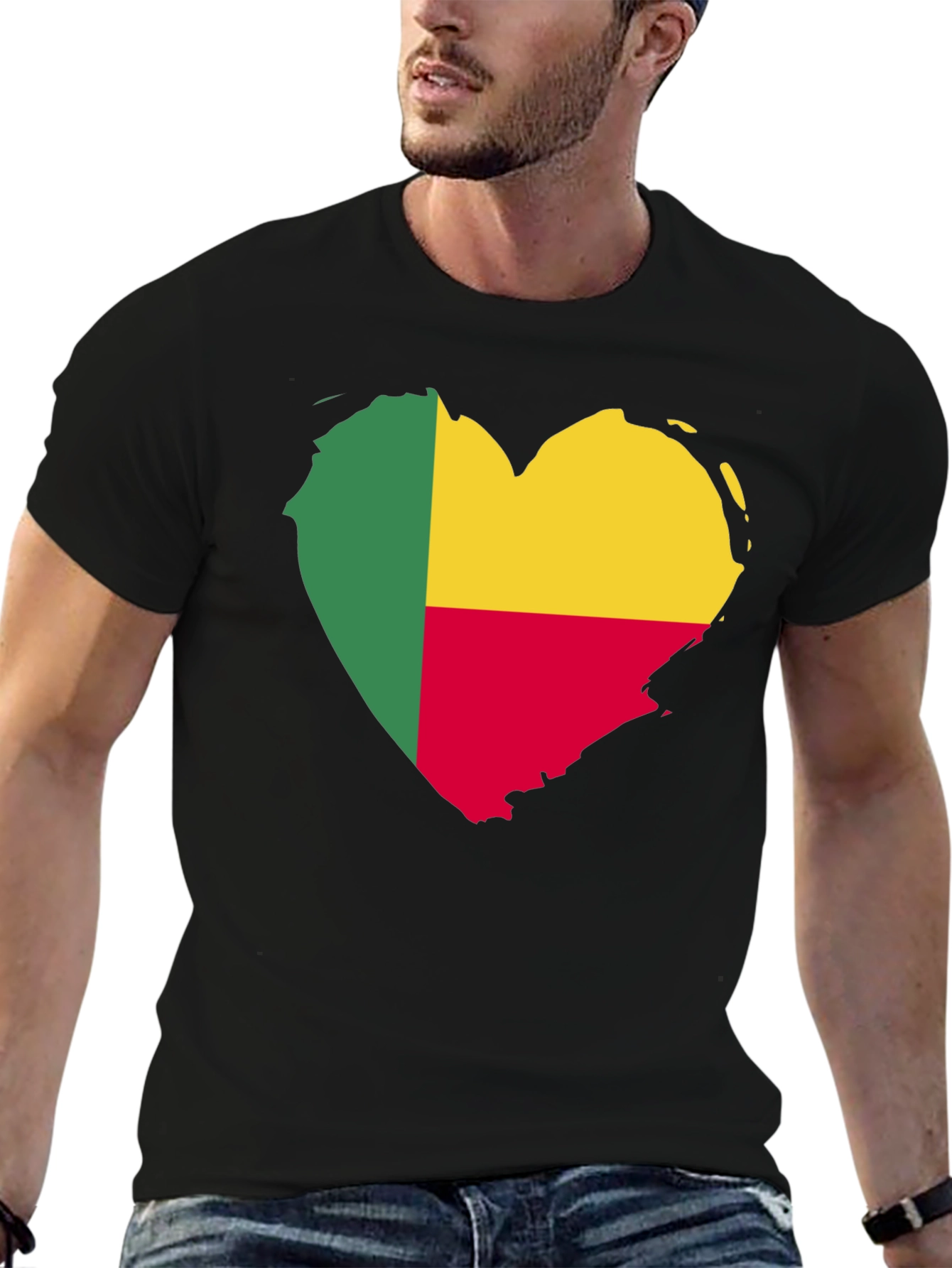 Benin Flag Heart T-Shirt