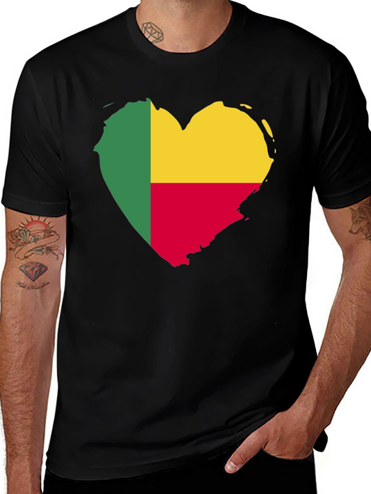 Benin Flag Heart T-Shirt