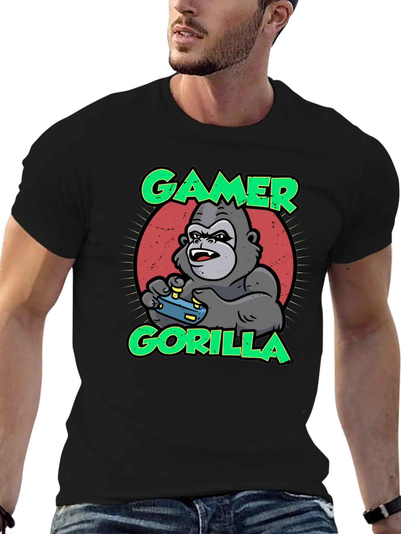 Gamer Gorilla T-Shirt - Funny Gaming Apparel