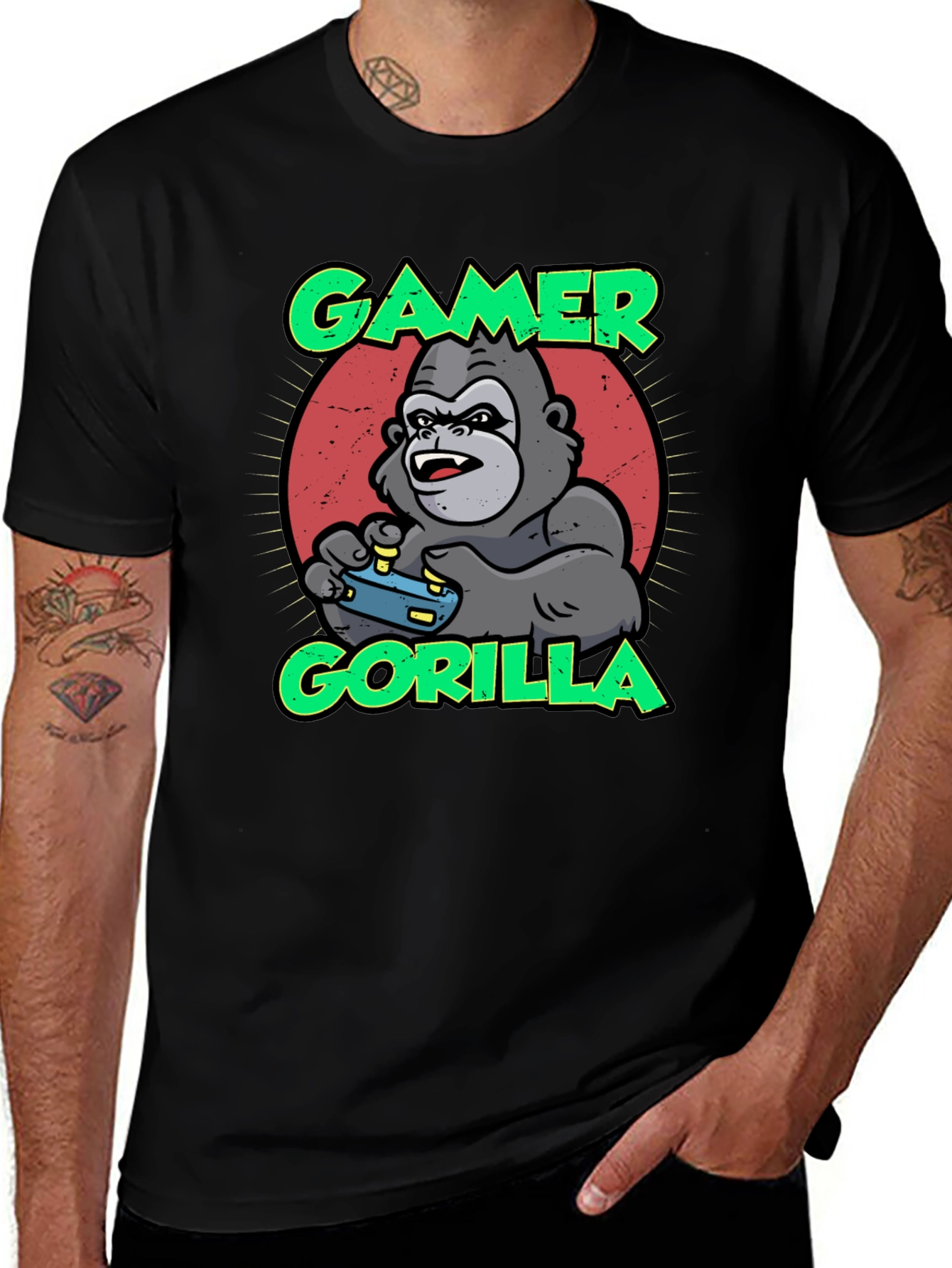Gamer Gorilla T-Shirt - Funny Gaming Apparel