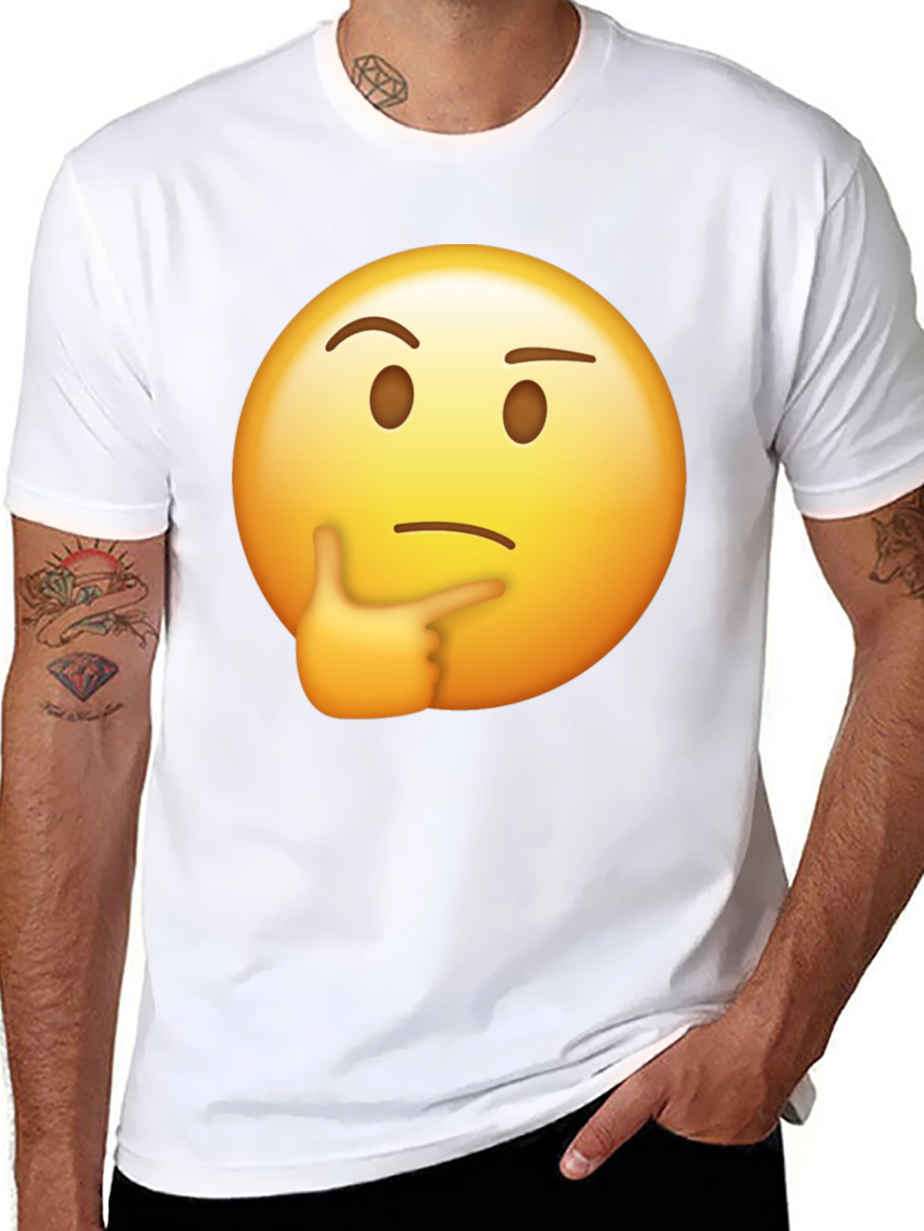 Thinking Emoji Graphic T-Shirt