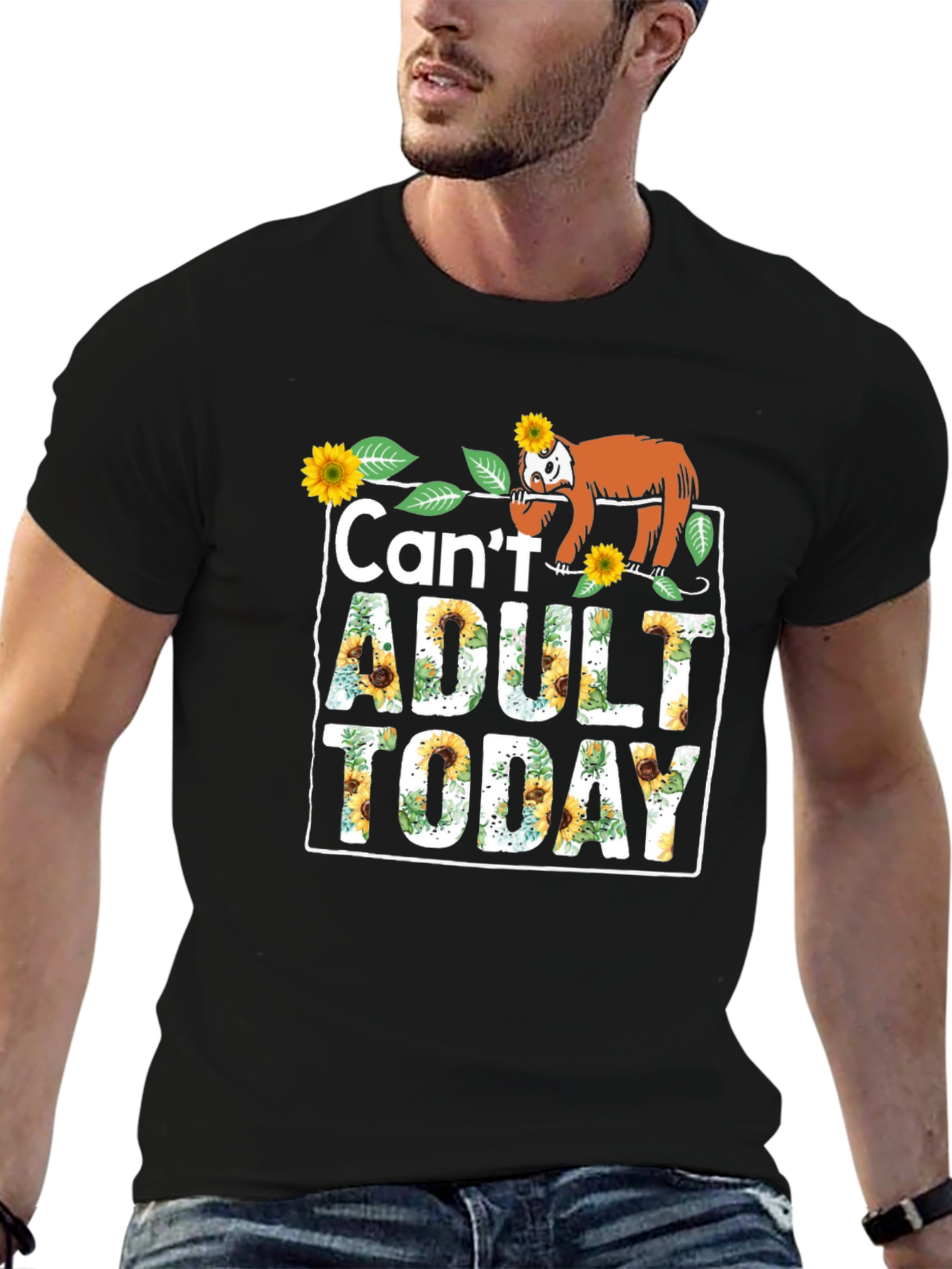 Cant Adult Today Sloth Graphic Tee