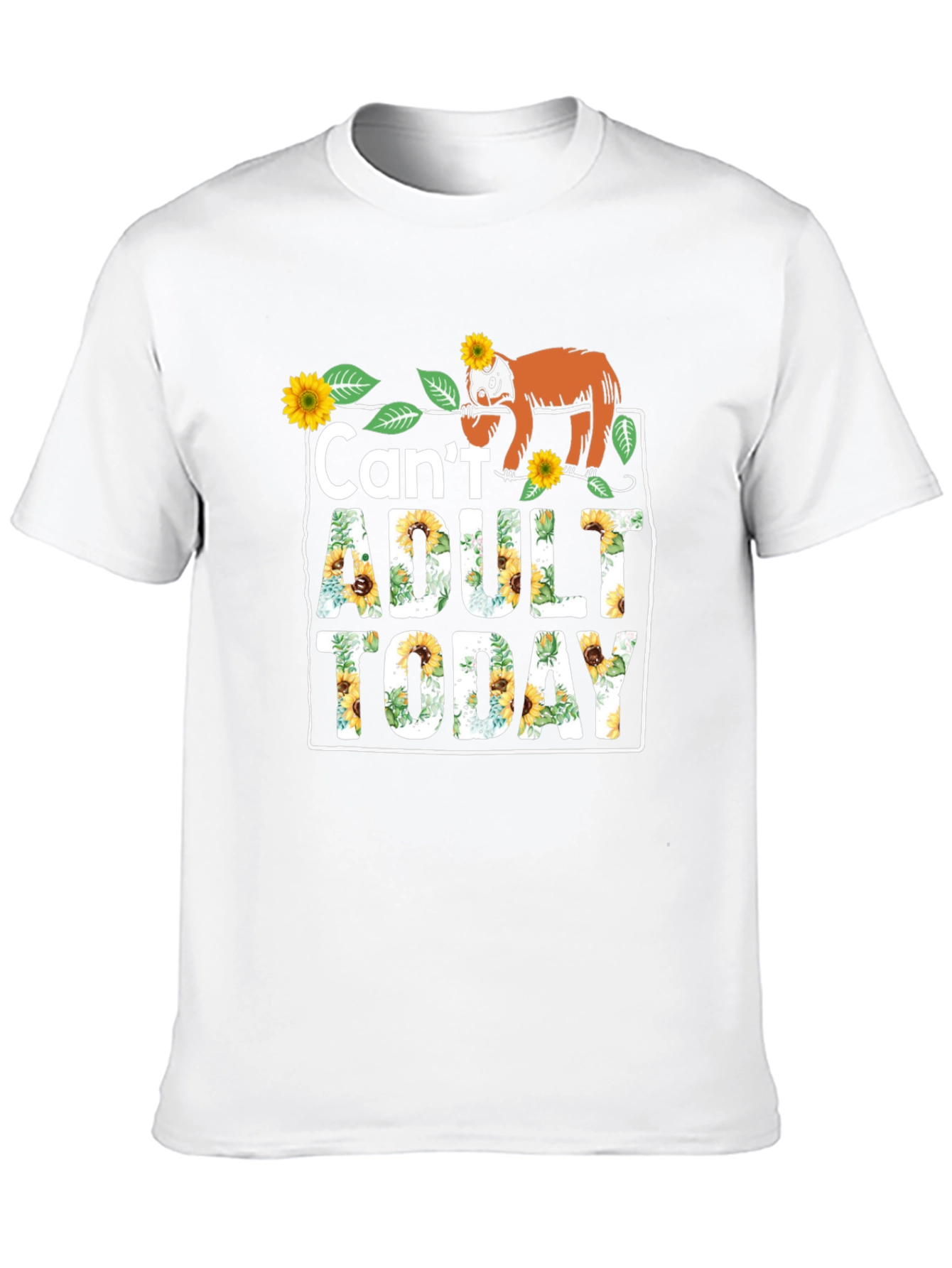 Cant Adult Today Sloth Graphic Tee