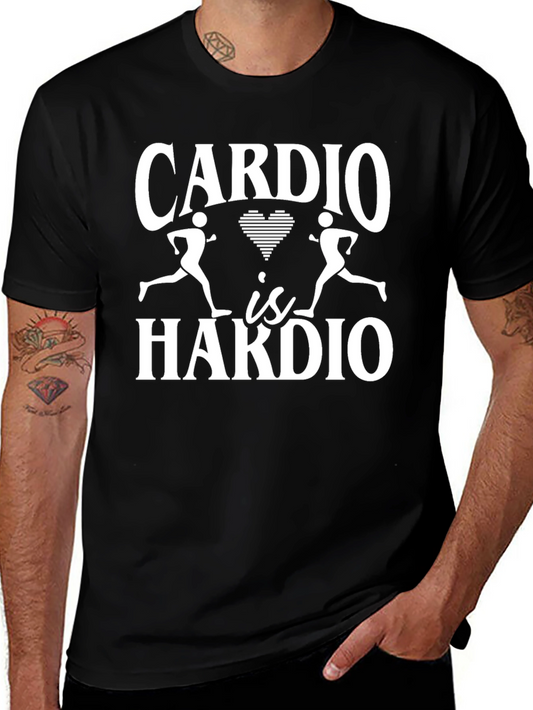 Cardio Is Hardio Graphic Tee - Workout Humor T-Shirt