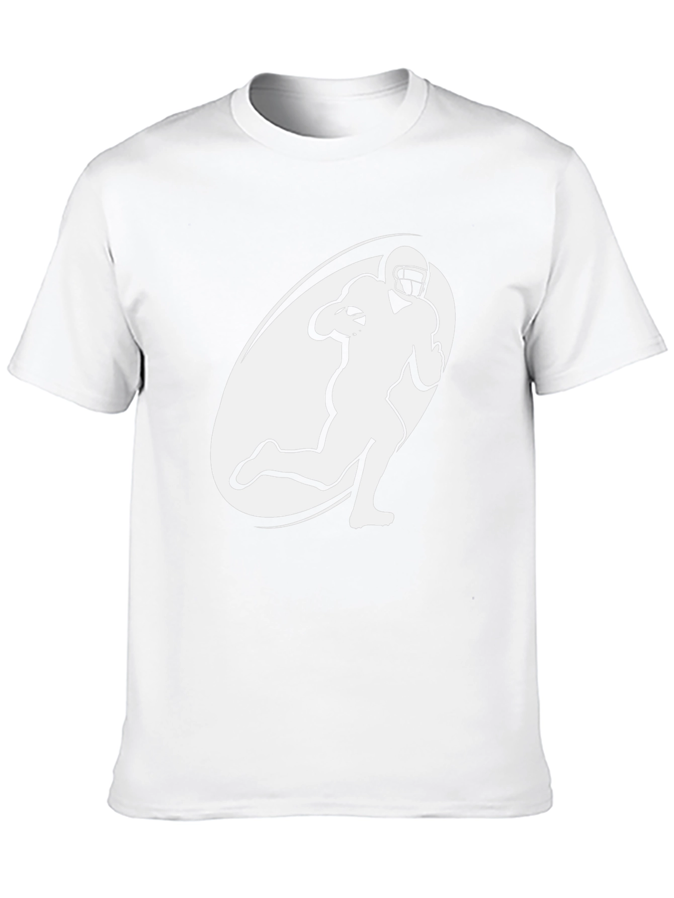 Football Player Graphic T-Shirt - Black