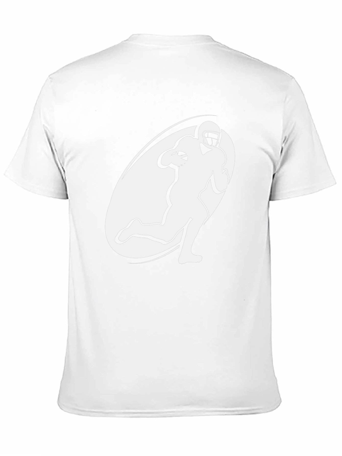 Football Player Graphic T-Shirt - Black