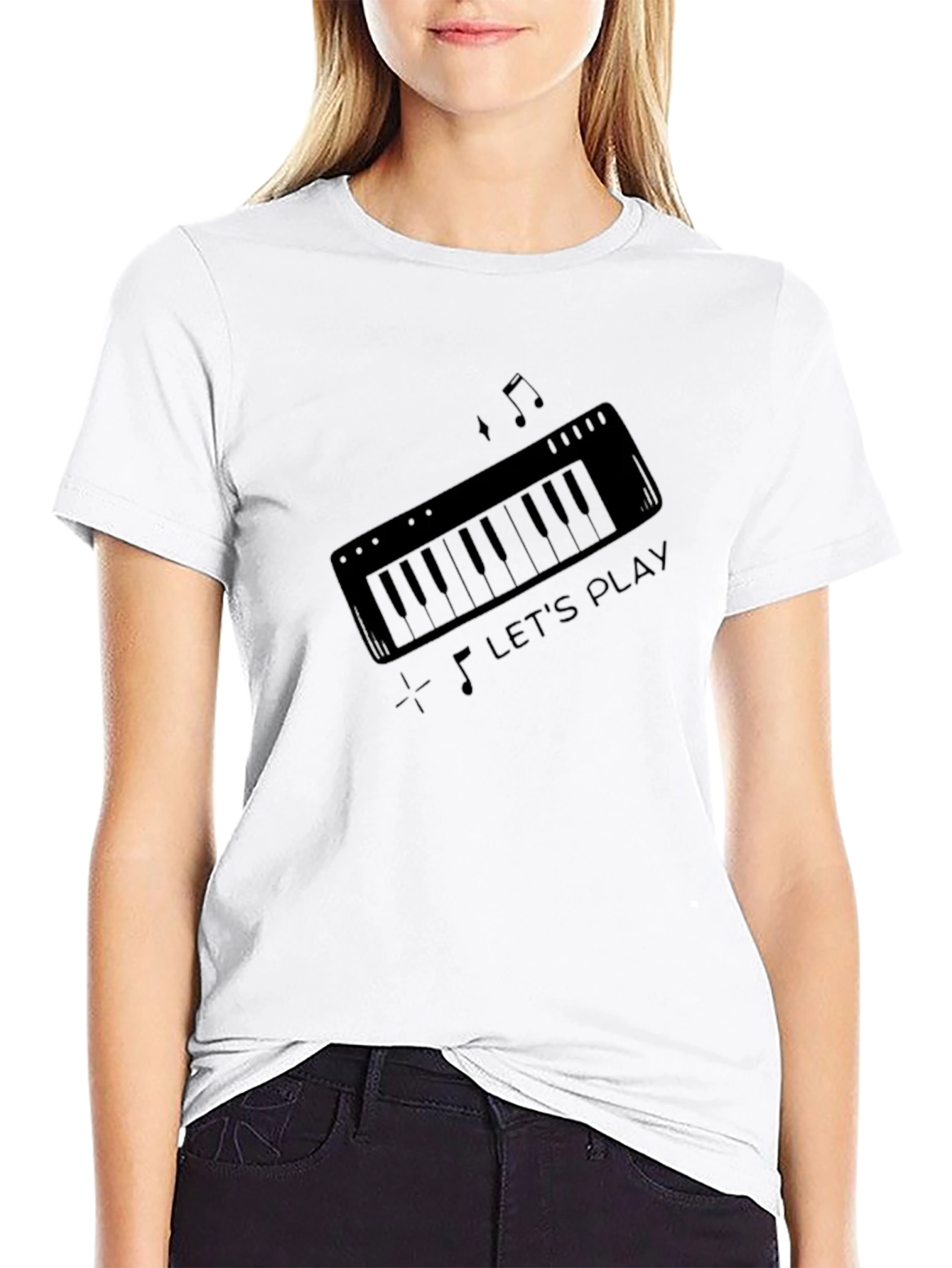Lets Play Keyboard Graphic T-Shirt