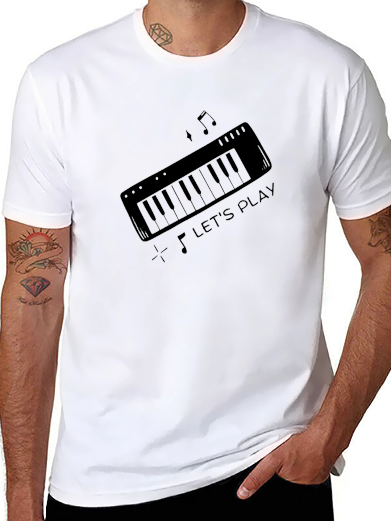 Lets Play Keyboard Graphic T-Shirt