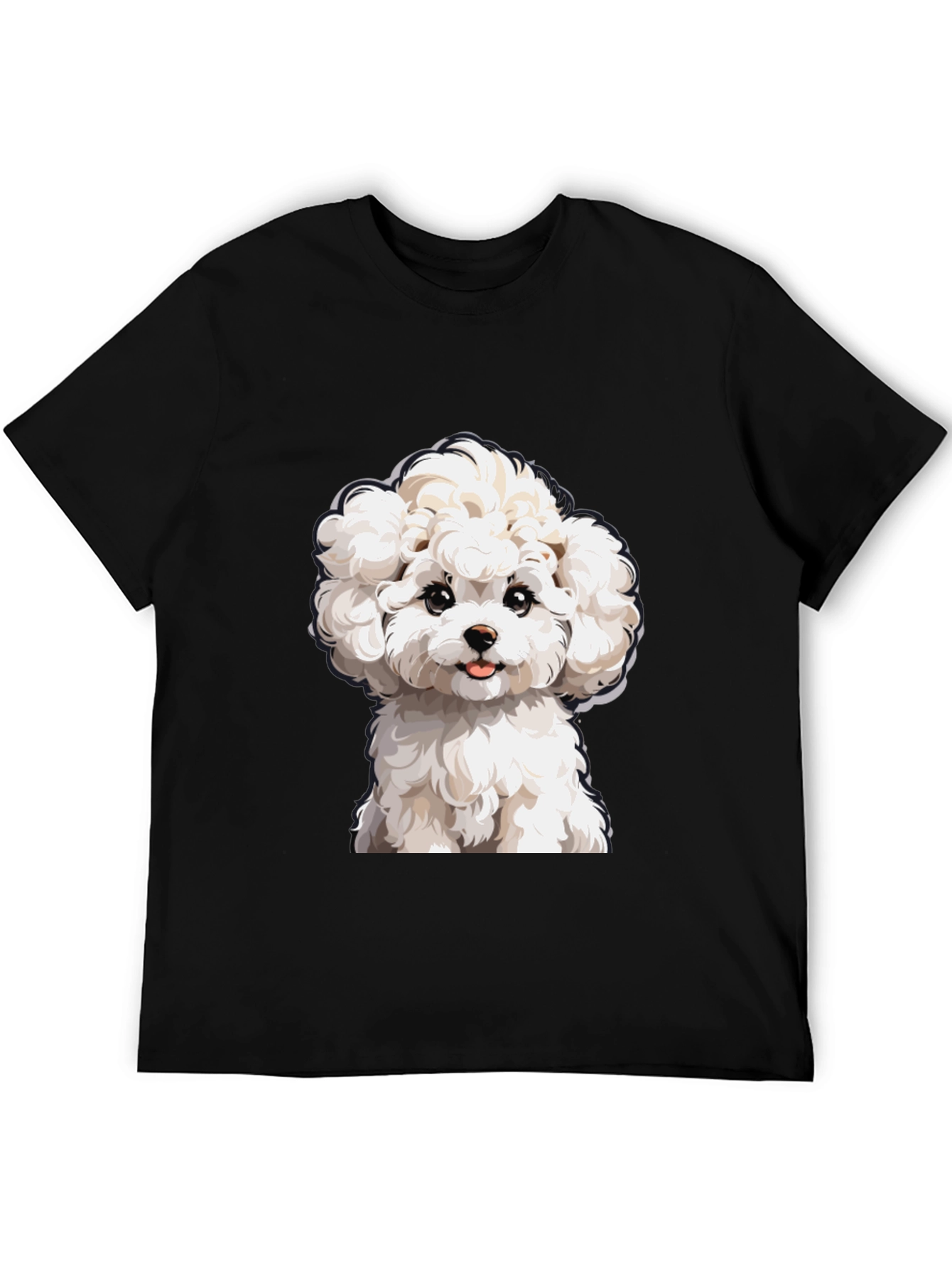 Cute Dog Graphic T-Shirt - Black Cotton Tee