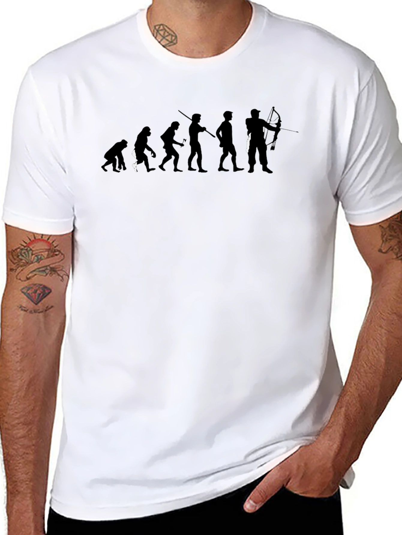 Evolution of Archery Black Graphic Tee
