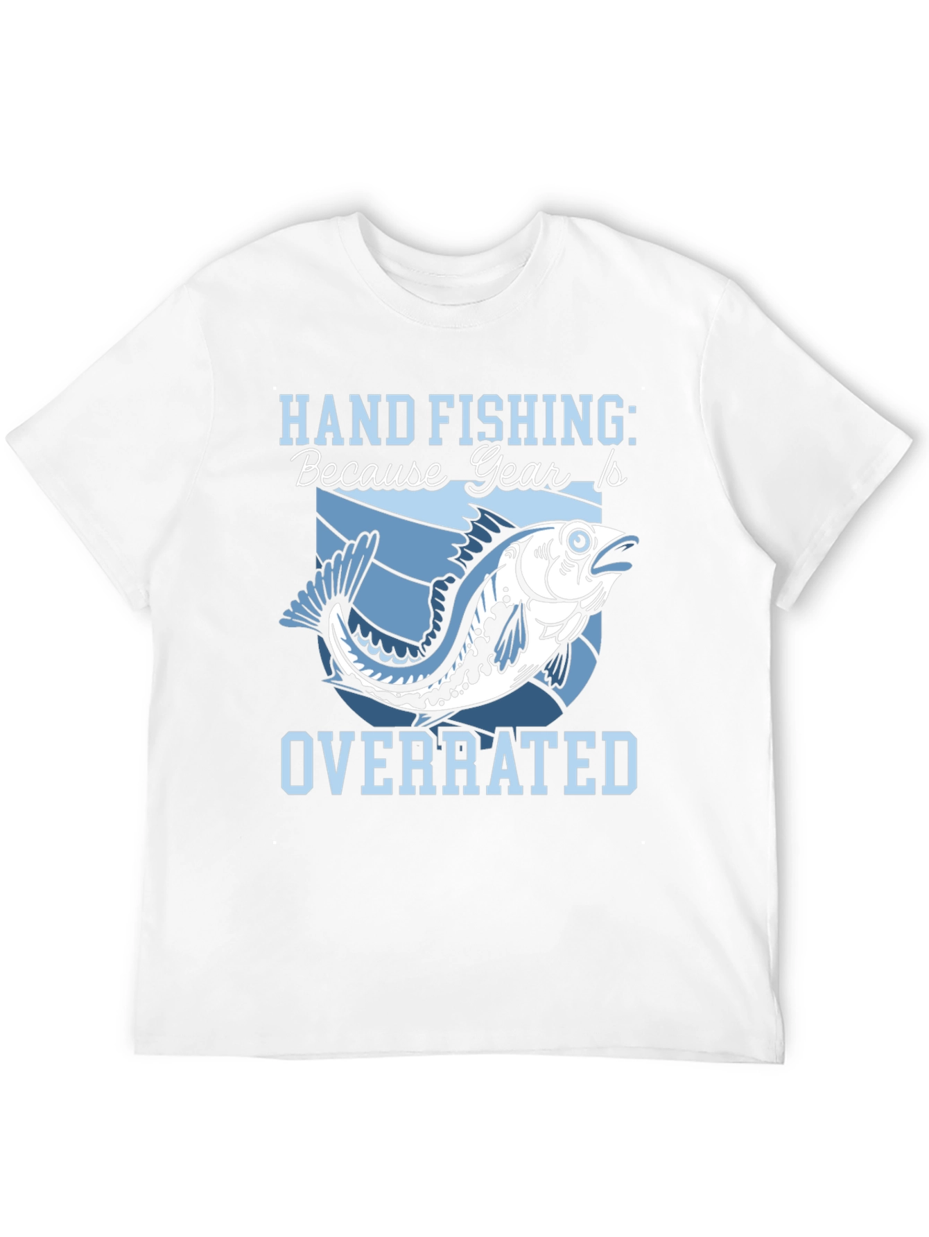 Hand Fishing Overrated Black T-Shirt