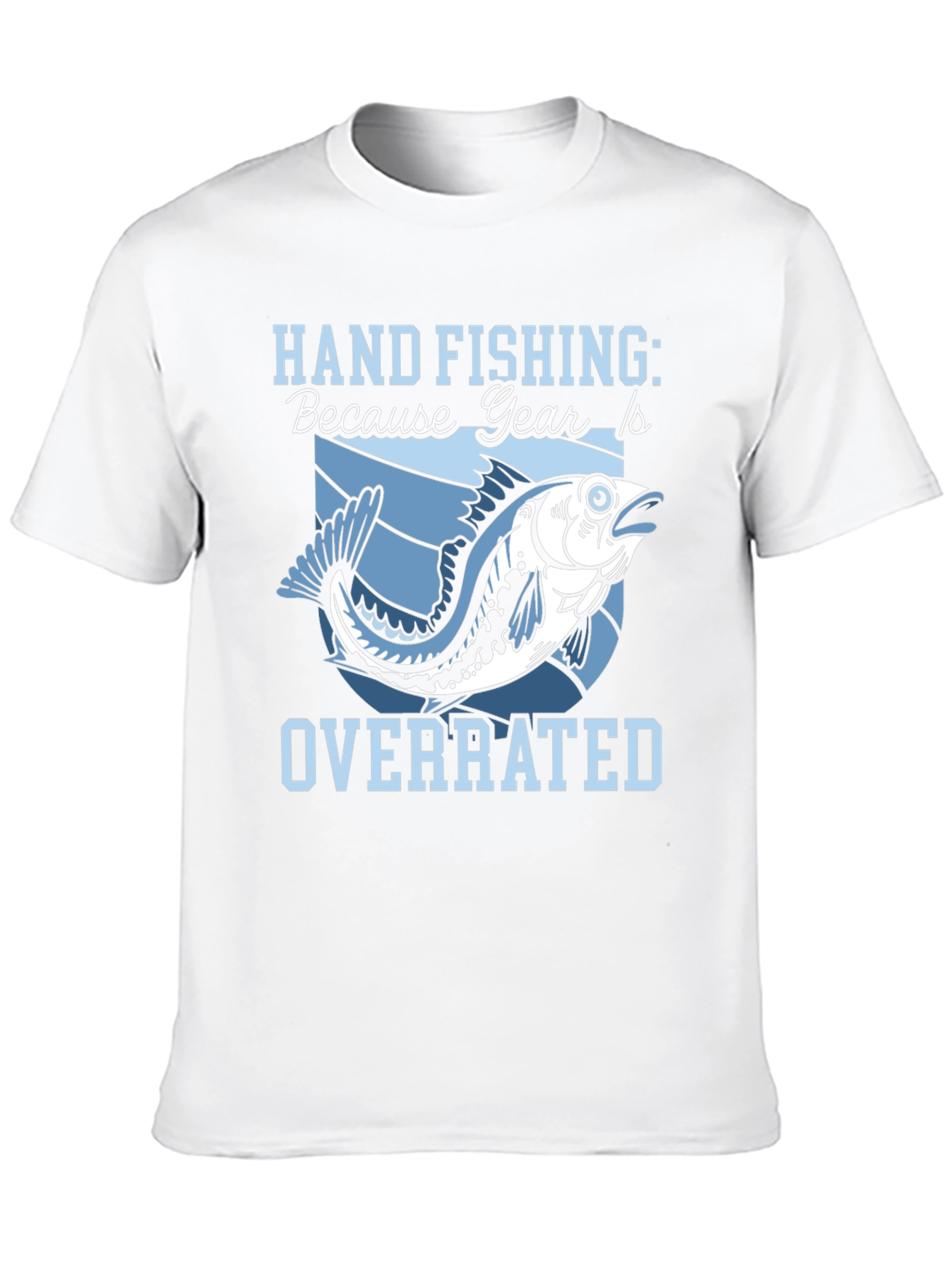 Hand Fishing Overrated Black T-Shirt