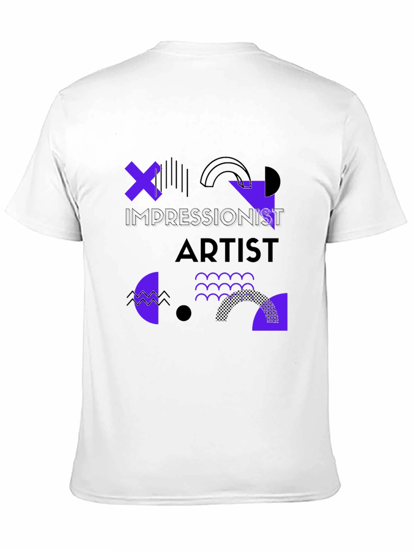 Impressionist Artist Graphic Tee - Black