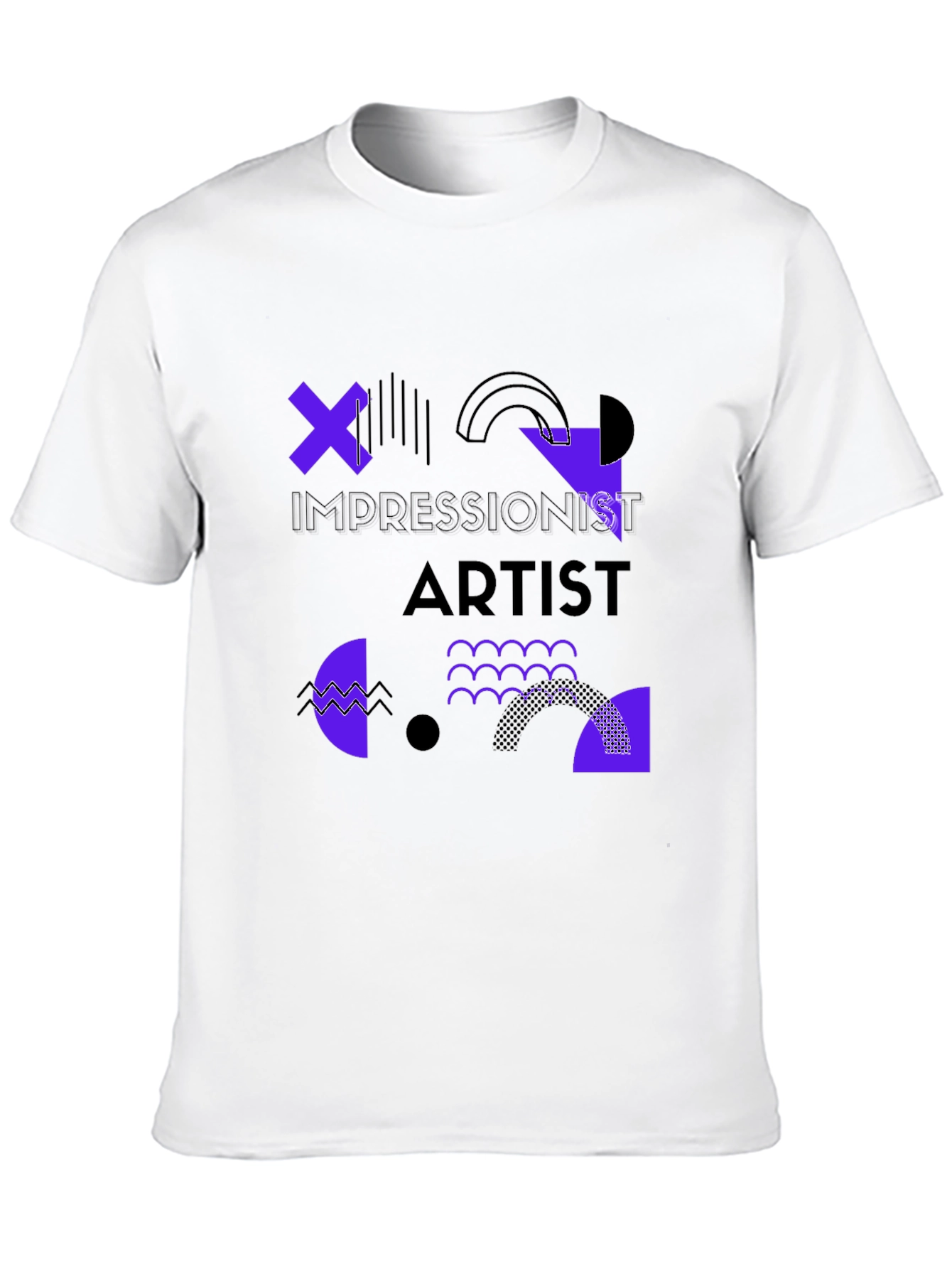 Impressionist Artist Graphic Tee - Black