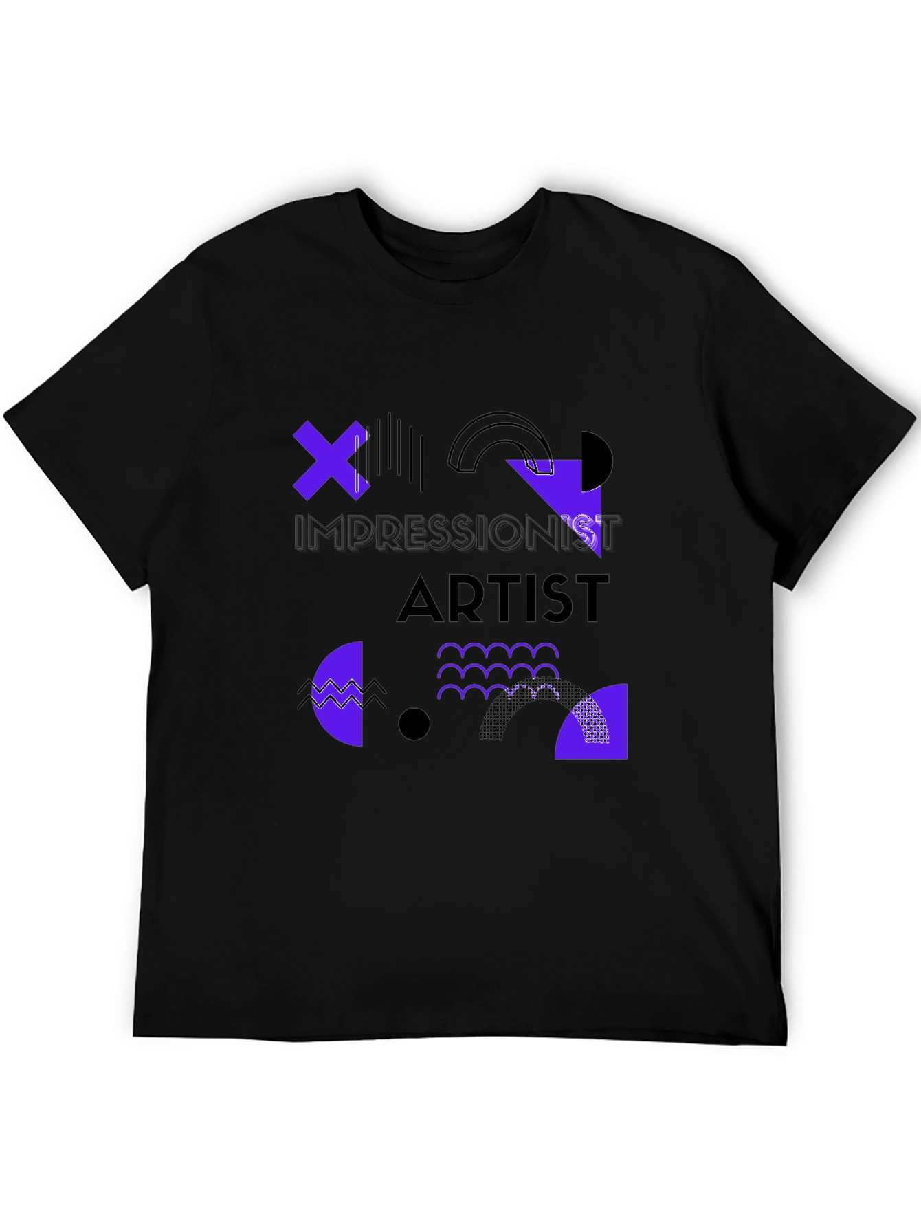 Impressionist Artist Graphic Tee - Black