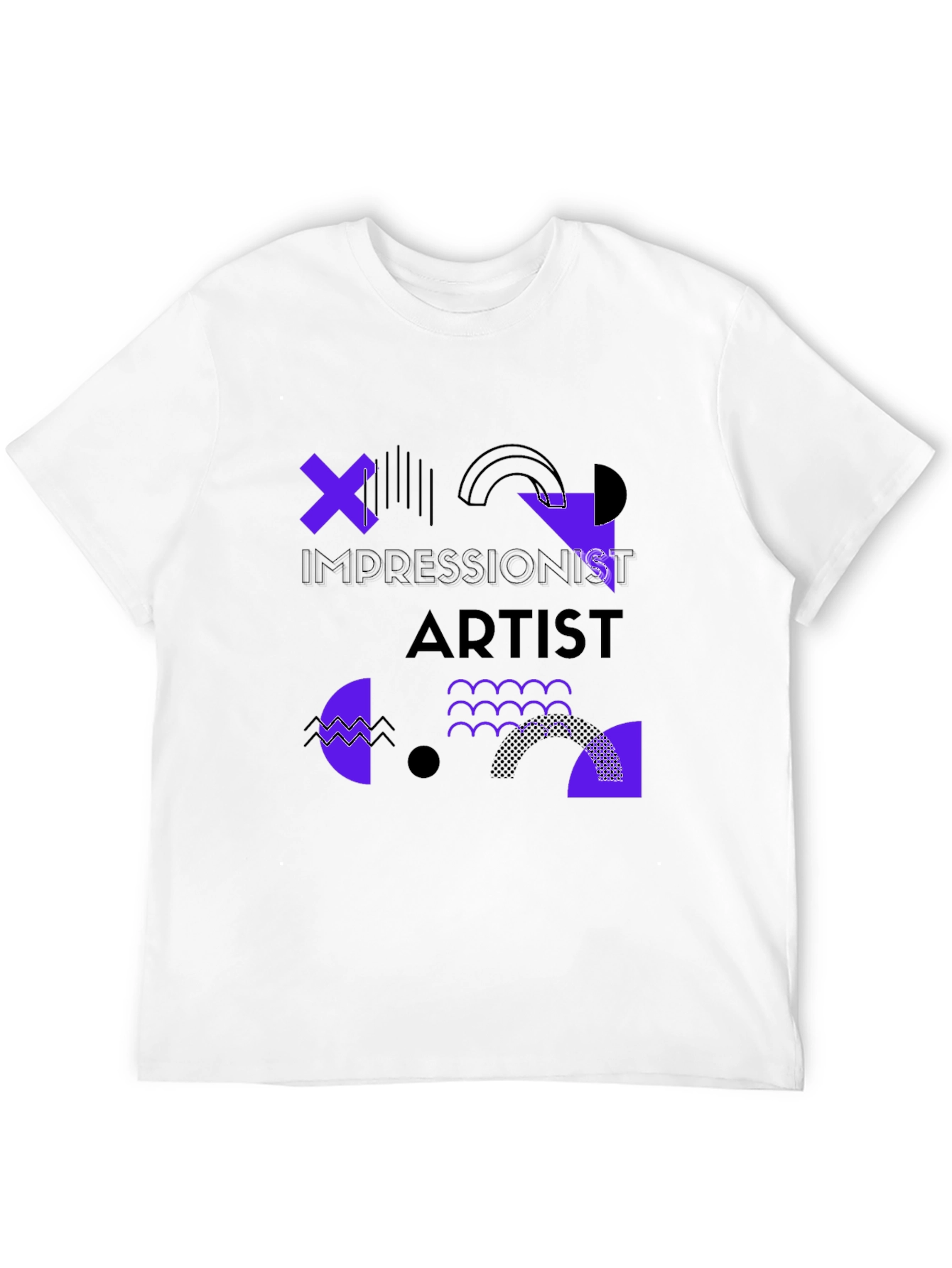 Impressionist Artist Graphic Tee - Black