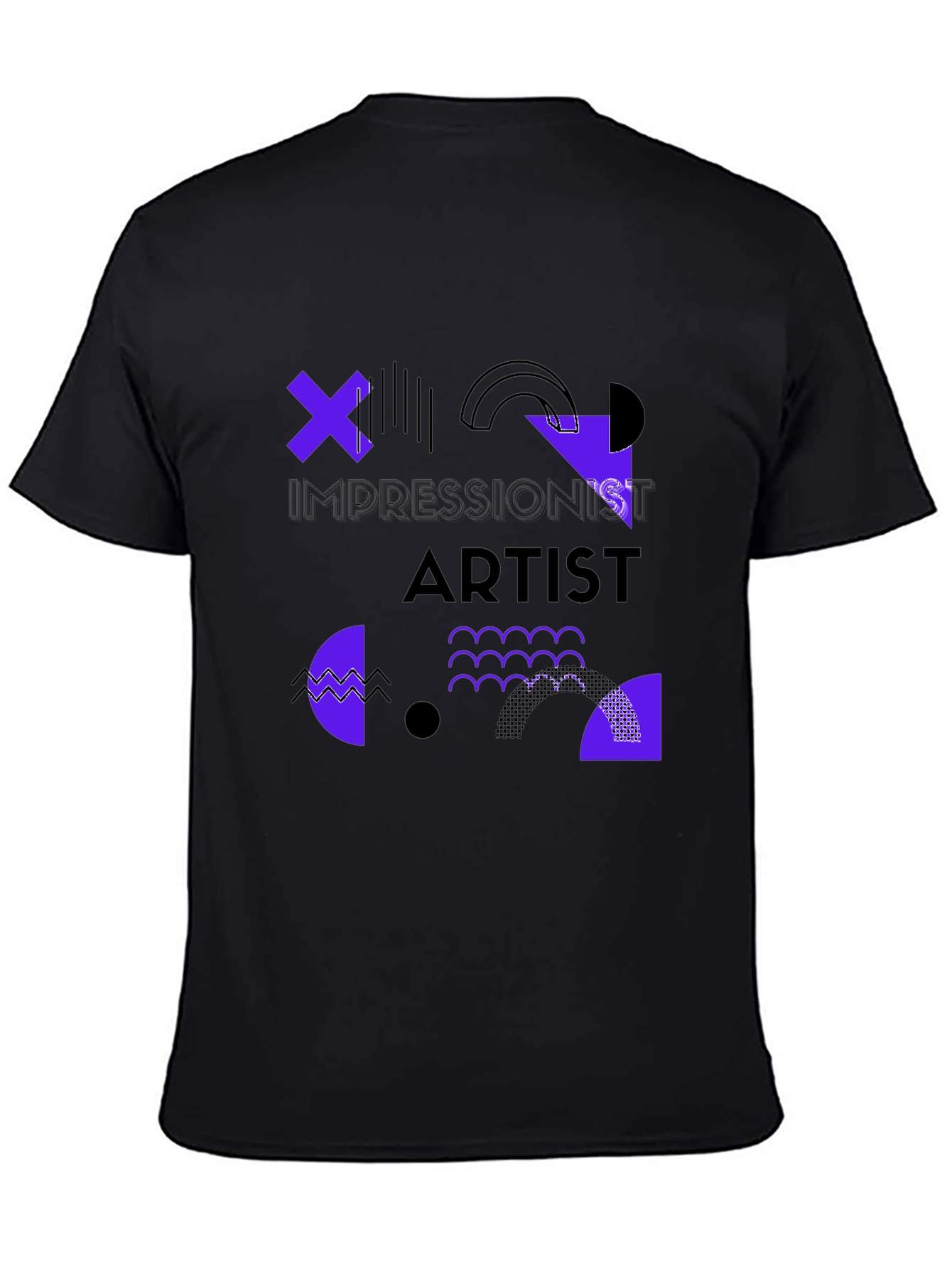 Impressionist Artist Graphic Tee - Black